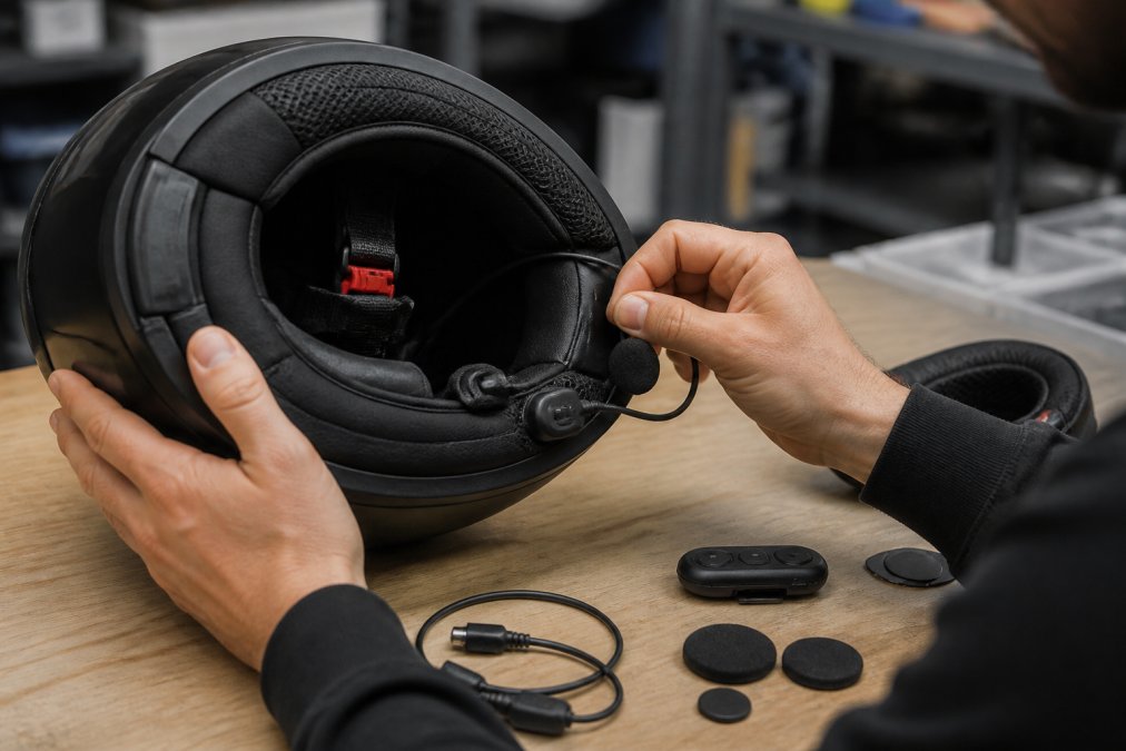 Installing Bluetooth Communication in Motorcycle Helmet