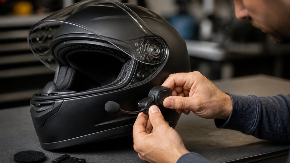 Installing Bluetooth Headset in Full Face Helmet