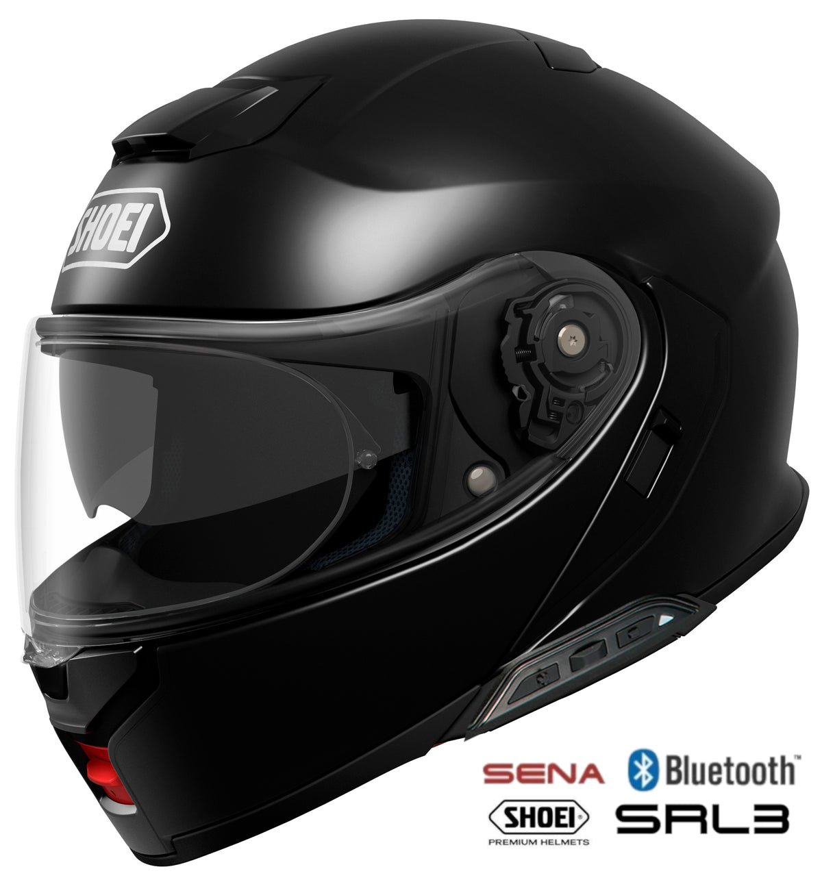 Shoei Neotec 3 Black with Sena SRL3 installed