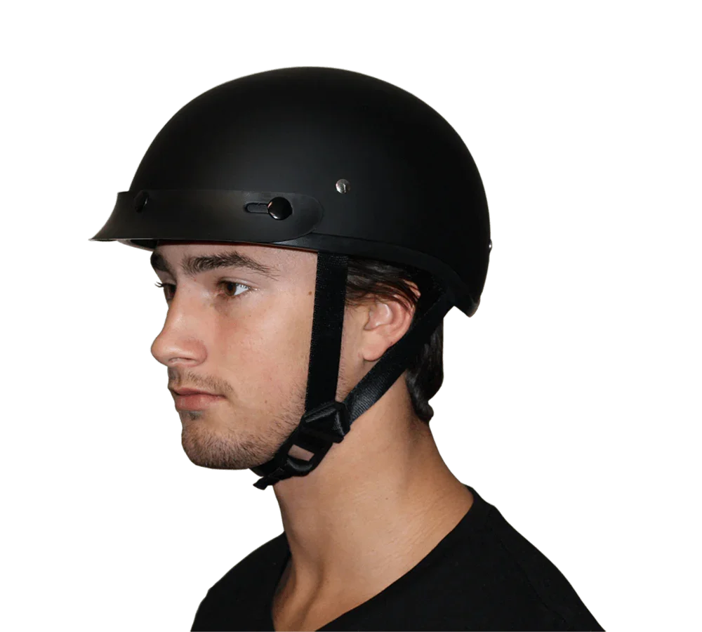 Daytona Helmets DOT Approved Daytona Motorcycle Half Face Helmet - Skull Cap Graphics for Men & Women, Scooters, ATVs, UTVs & Choppers - W/  Pistons Skull