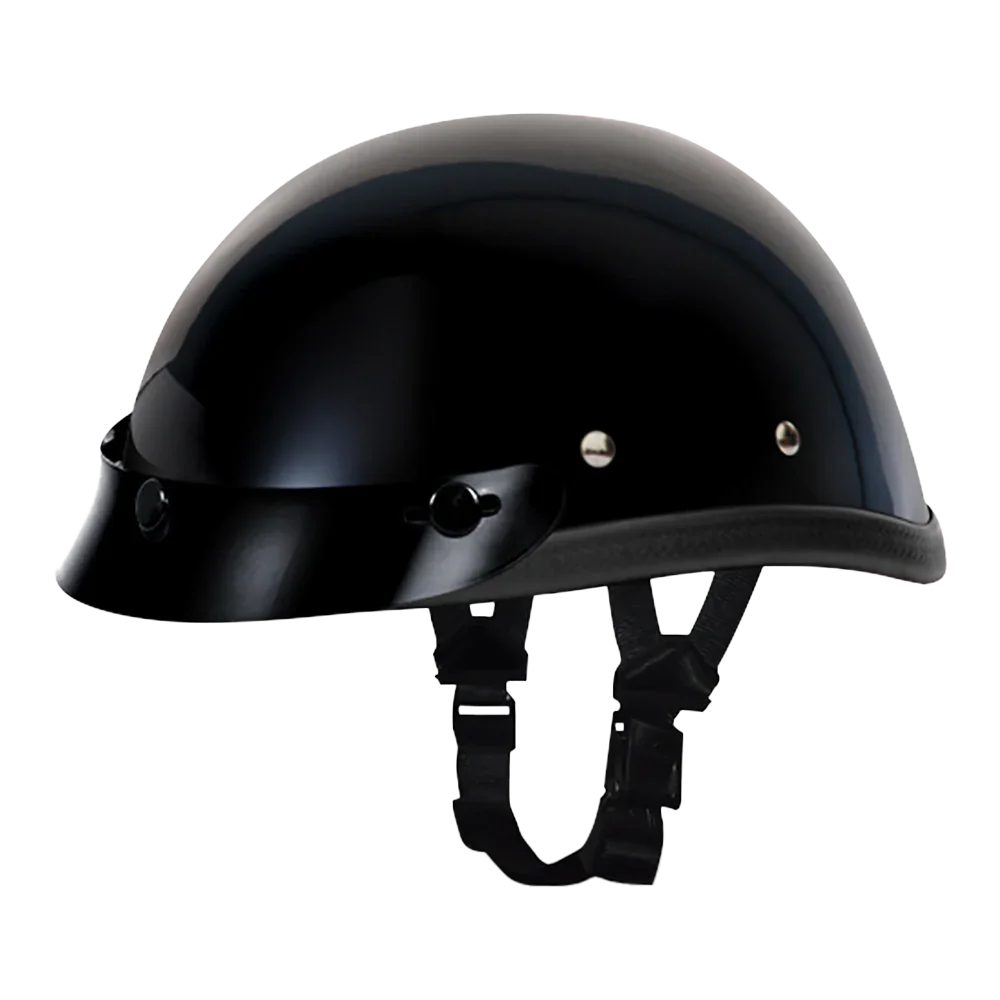 Daytona Helmets Novelty Eagle W/ Snaps- Hi-Gloss Black