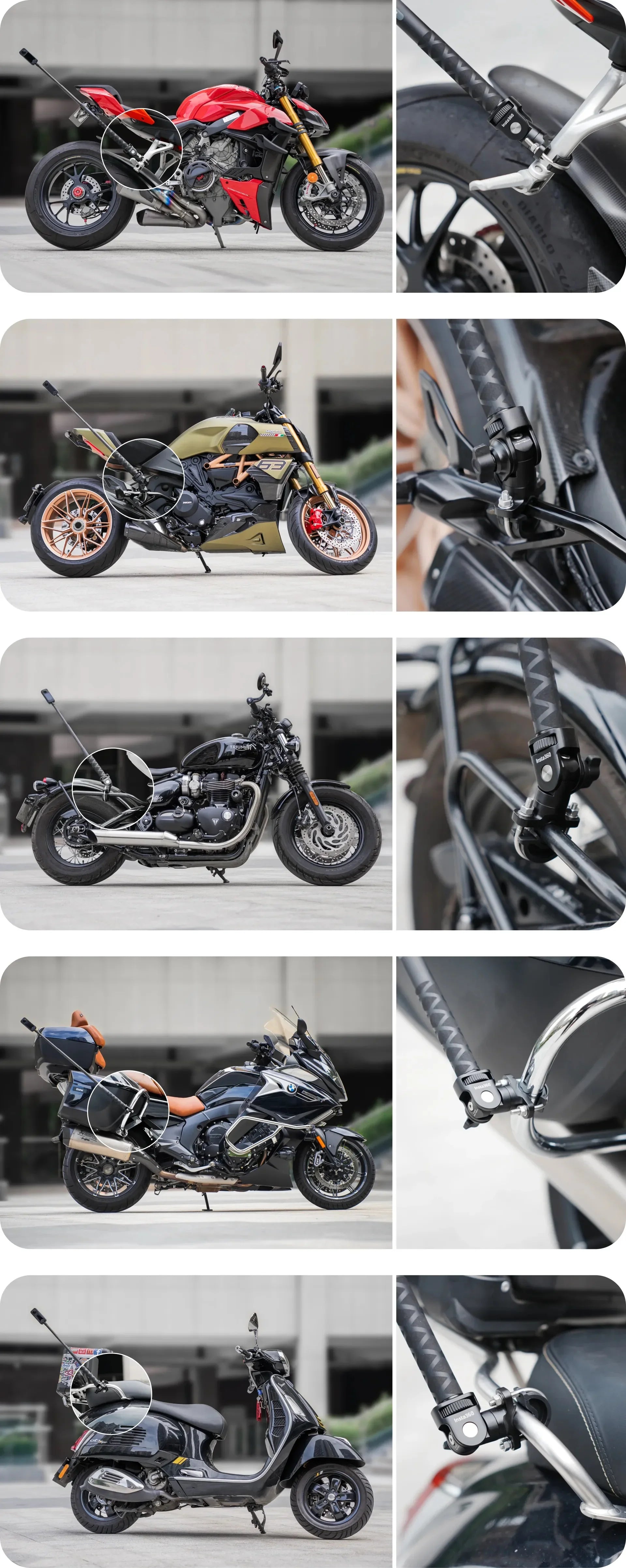 Insta360 Motorcycle U-Bolt Mount