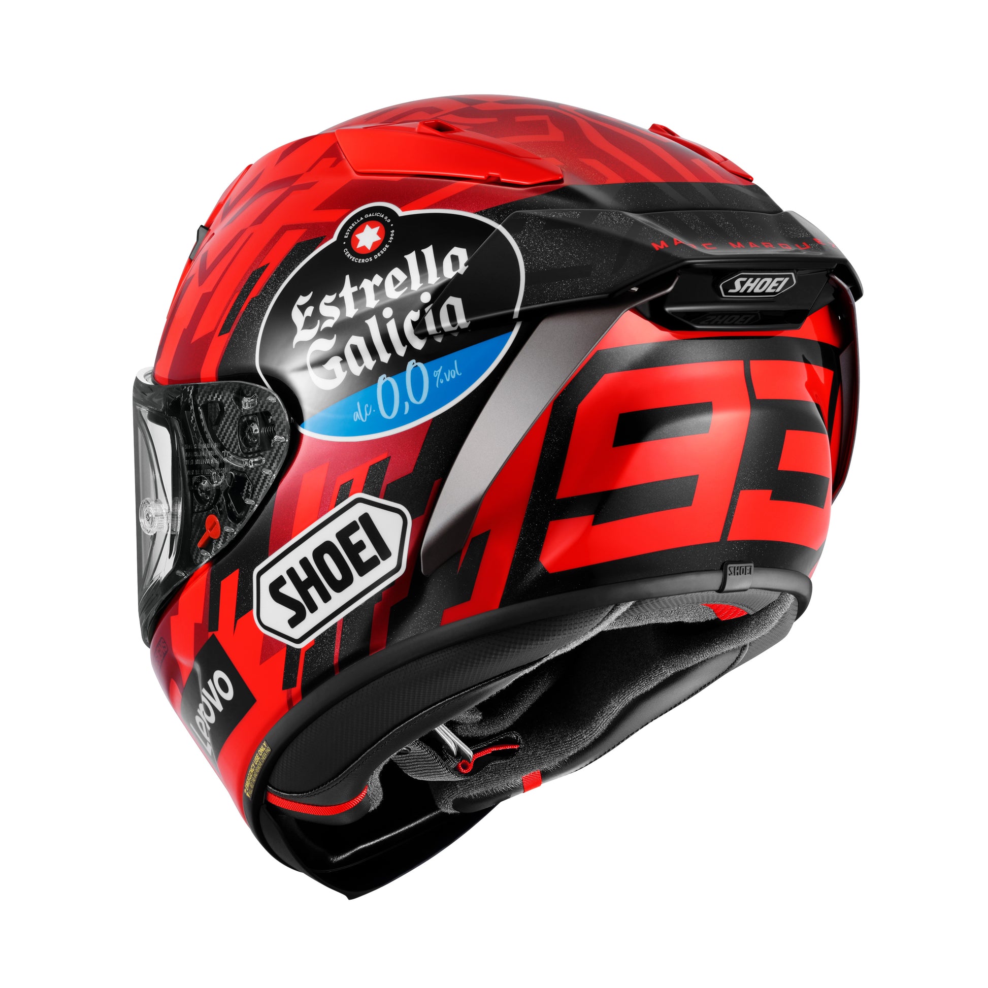 Shoei X-15 Marquez 9 Full Face Helmet - TC-1 - rear angle