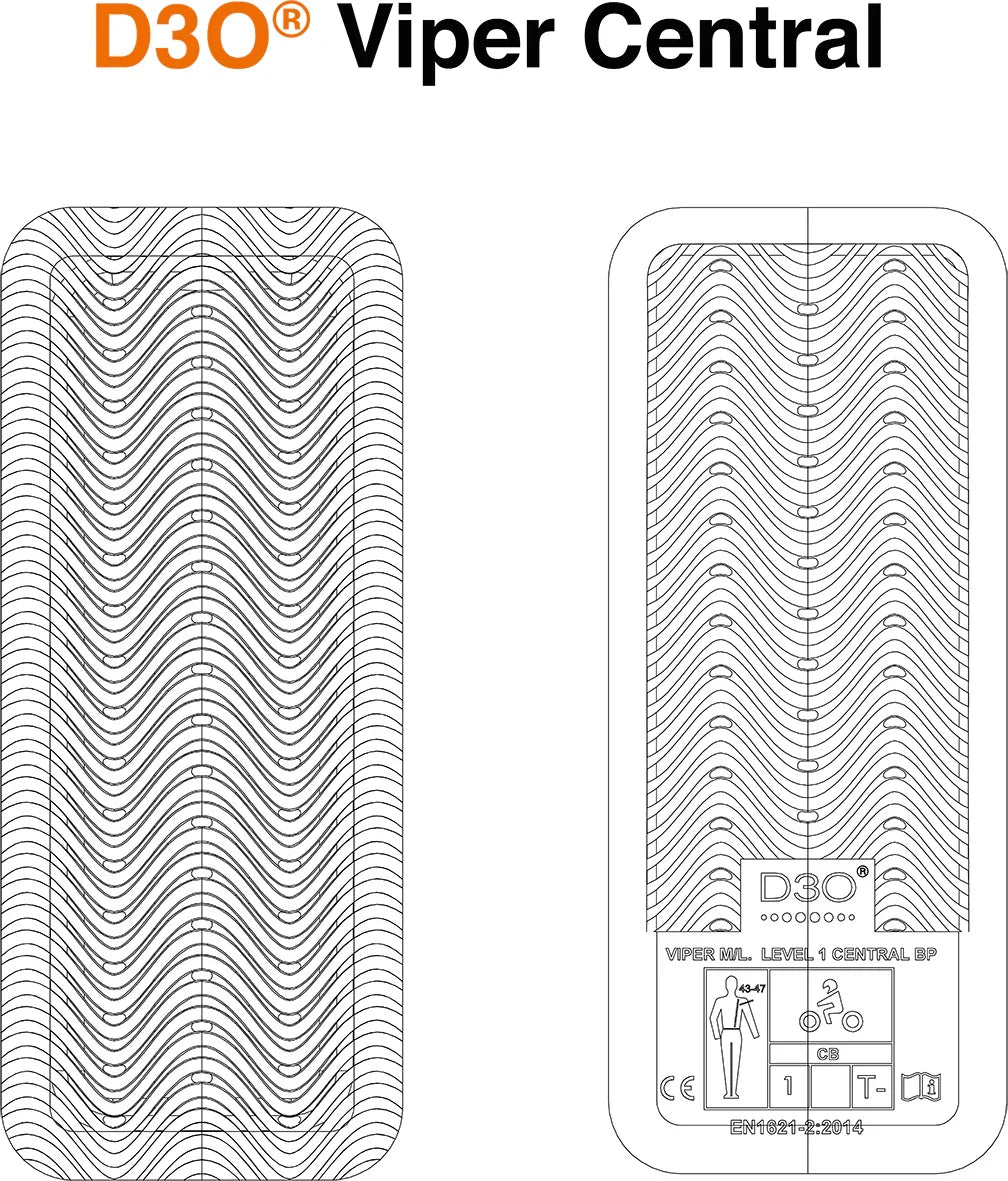ICON D3O- Viper Central Back Impact Protector