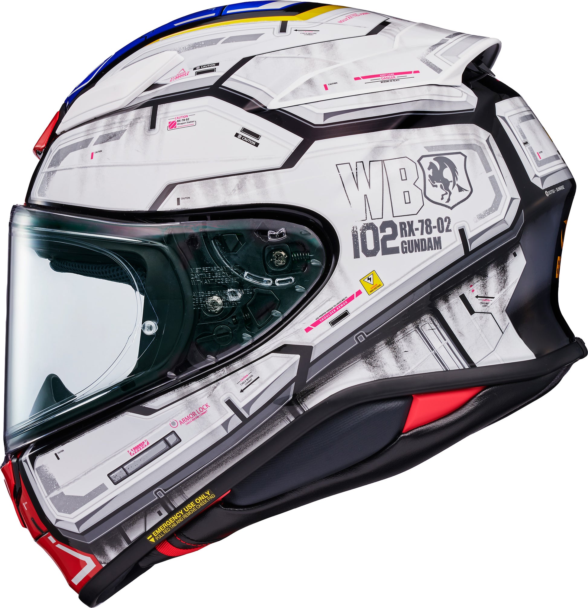 Shoei RF-1400 RX-78-02 Gundam Full Face Helmet - TC-10 - side
