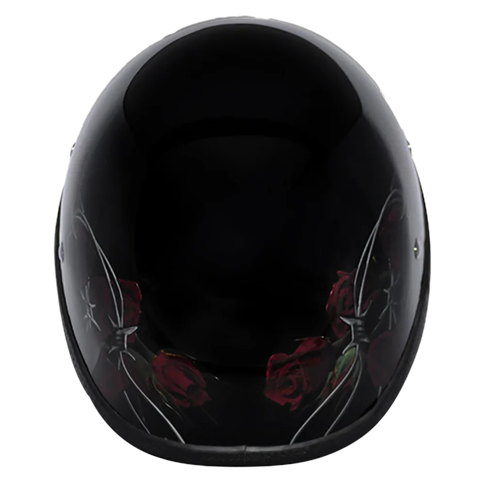 Daytona Helmets Novelty Eagle- W/ Barbed Roses