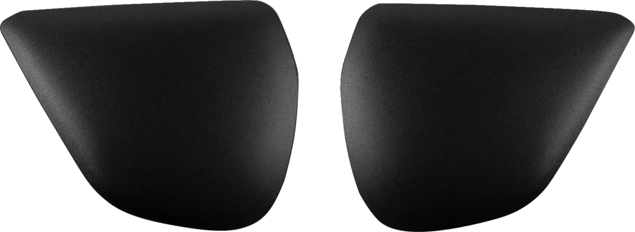 Black motorcycle helmet cheek pads for comfort and fit