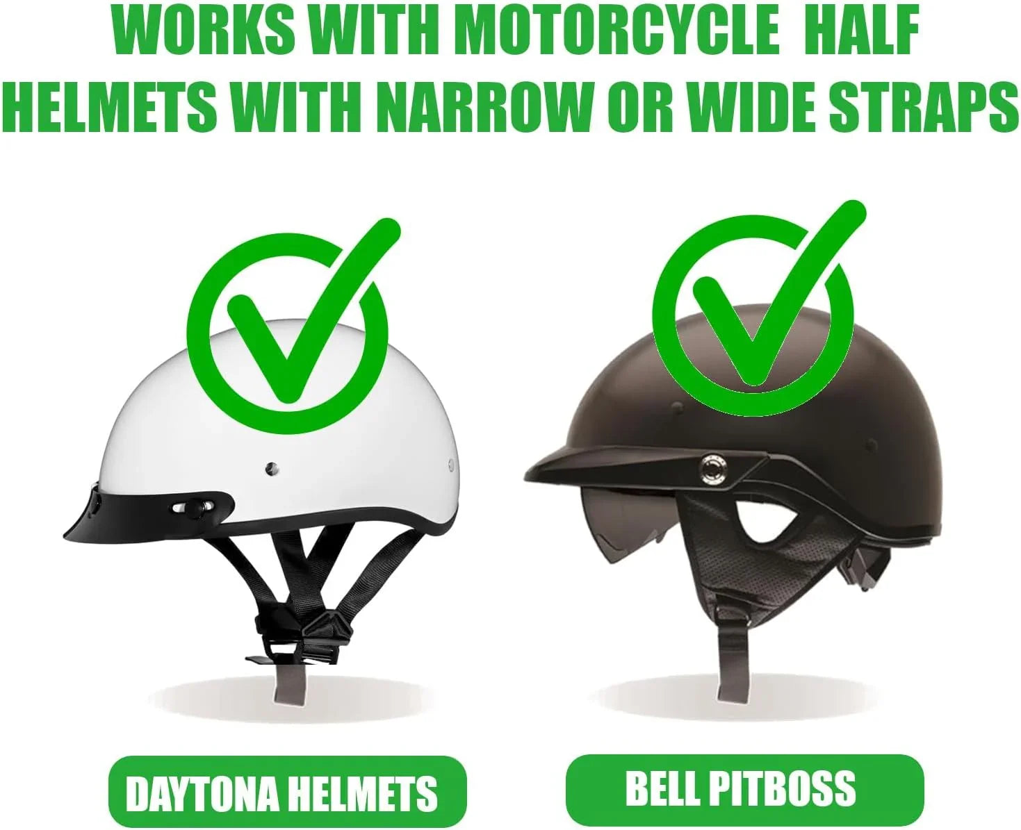 The Helmet Shop Half Helmet Speaker Pouch & Ear Protection Pads – Bluetooth & Corded Headset Compatible