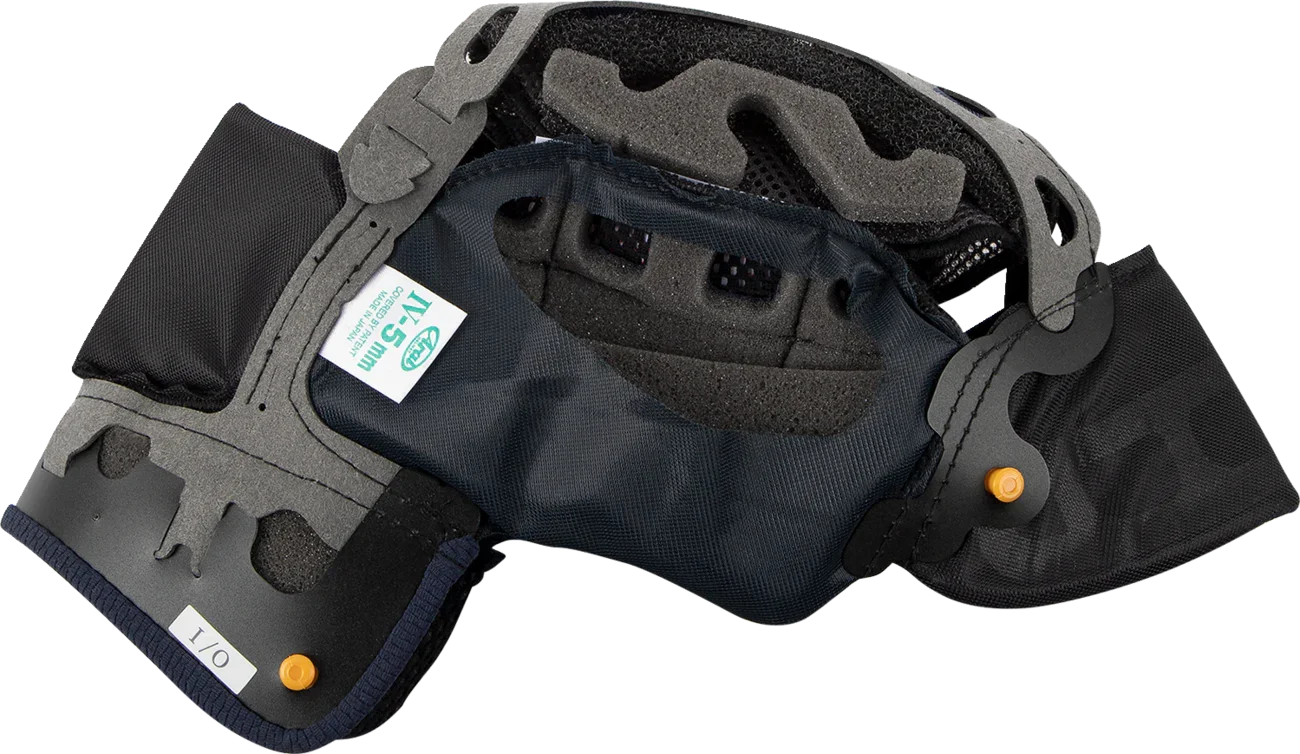 IV-5mm motorcycle helmet liner with adjustable padding and ventilation slots for comfort and fit