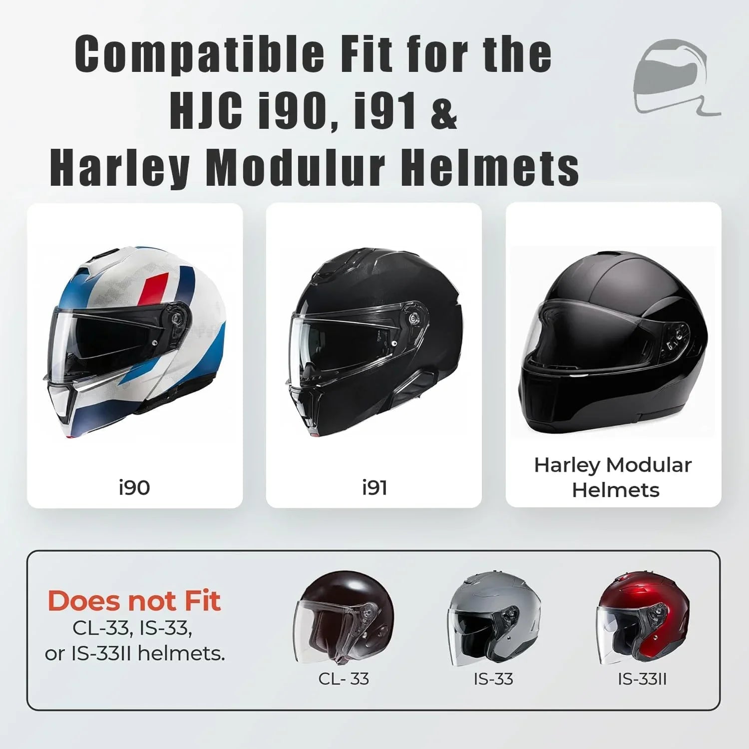 The Helmet Shop HJ-33 Revo Gold Mirror Motorcycle Helmet Visor Compatible with HJC i90, i91 & Harley Modular Helmets – Pinlock-Ready Replacement Shield | Optically Correct, UV Protected
