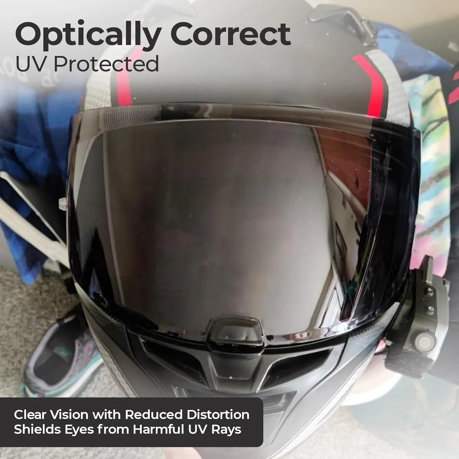 The Helmet Shop HJ-31 Photochromic Motorcycle Helmet Visor Compatible with HJC i10 & i70 – Pinlock-Ready Replacement Shield | Transitions Clear to Smoke | UV Protected