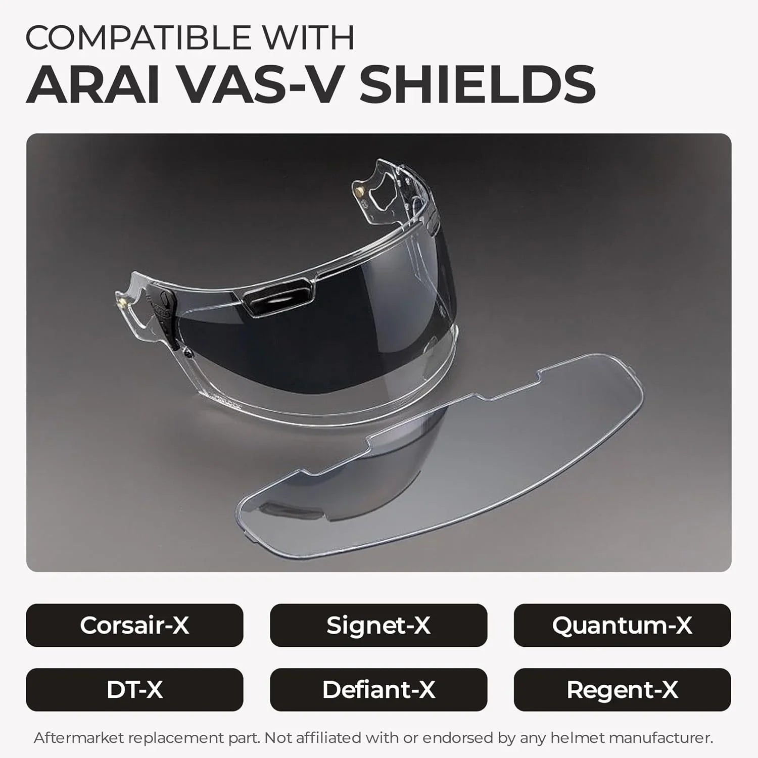 The Helmet Shop VAS-V Clear Anti-Fog Pinlock Insert for Arai Helmets – Corsair-X, Signet-X, Quantum-X, DT-X, Defiant-X & Regent-X