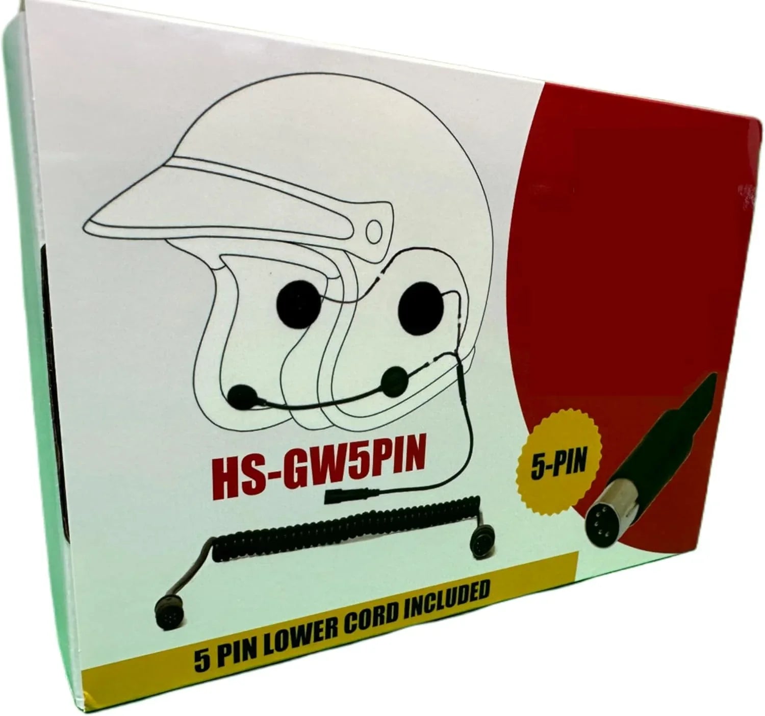 The Helmet Shop Honda Goldwing Compatible 5-PIN Headset including Lower Cord