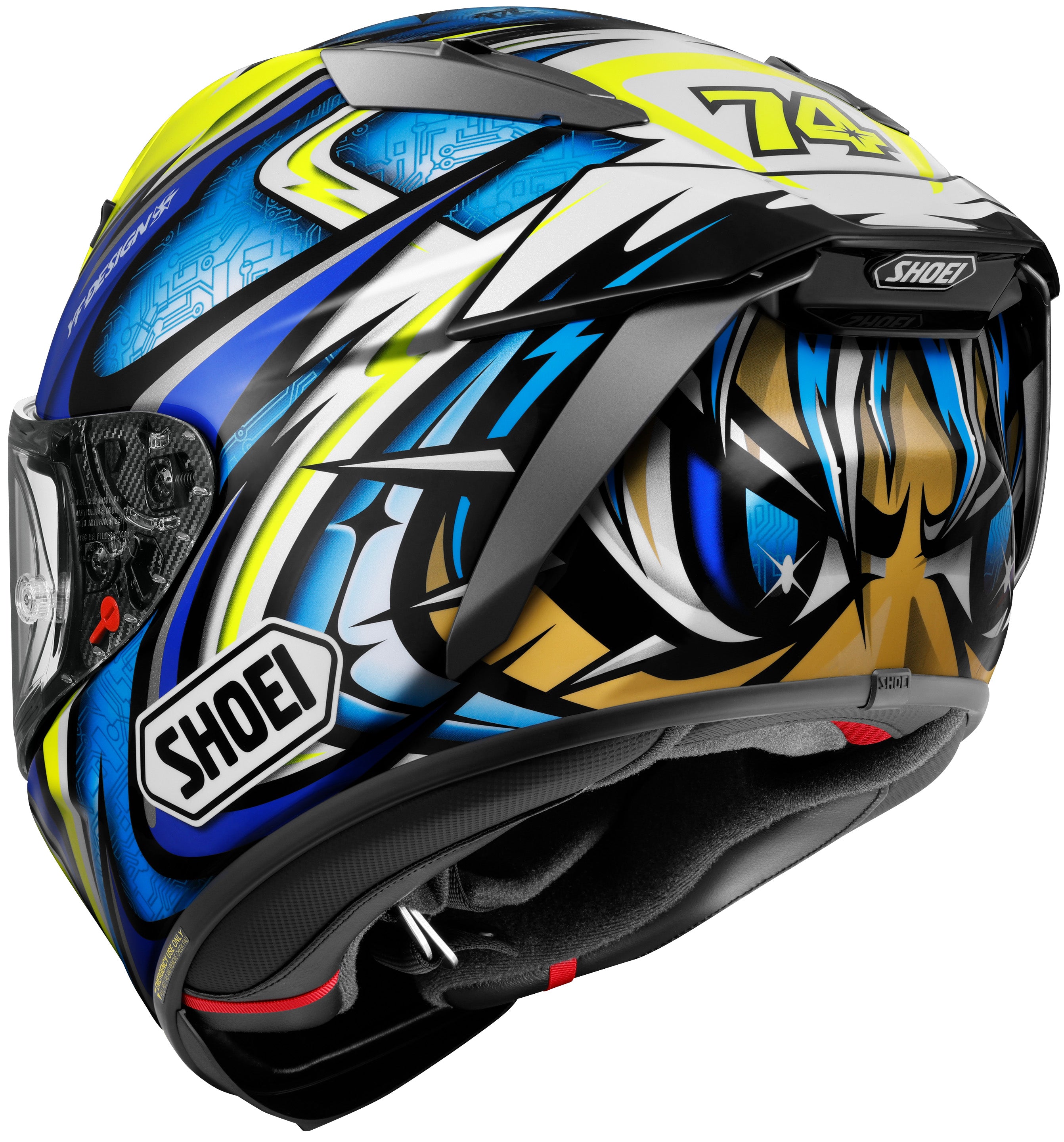 Shoei X-15 Daijiro Full Face Helmet - TC-3 - rear