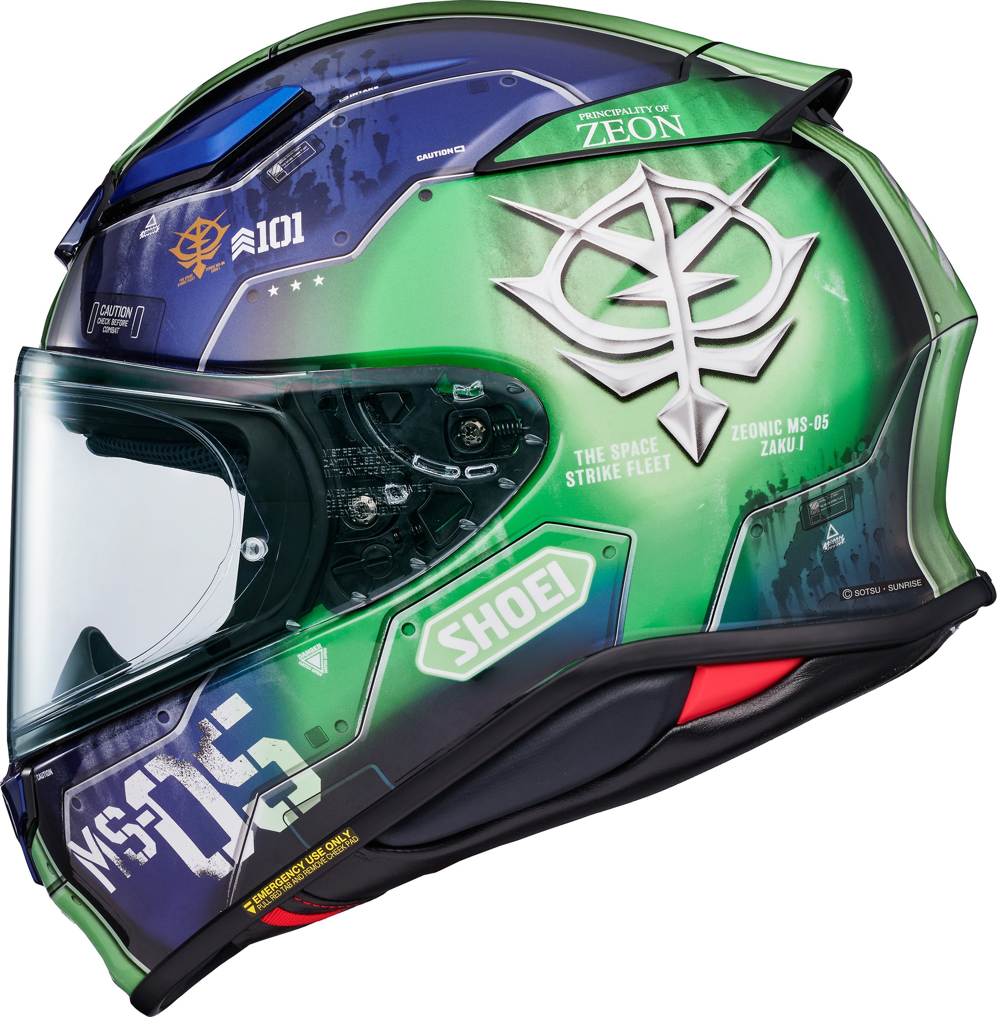 Shoei RF-1400 MS-05 Zaku I Full Face Helmet - TC-11 - side