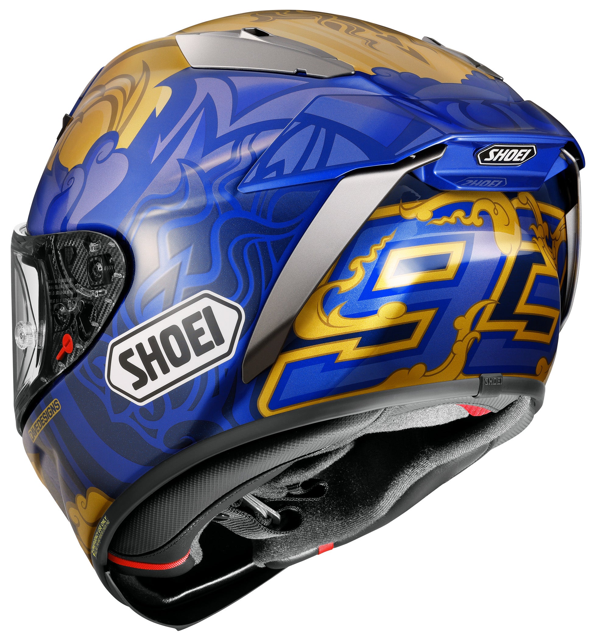 Shoei X-15 Marquez Thai Full Face Helmet - TC-1 - rear