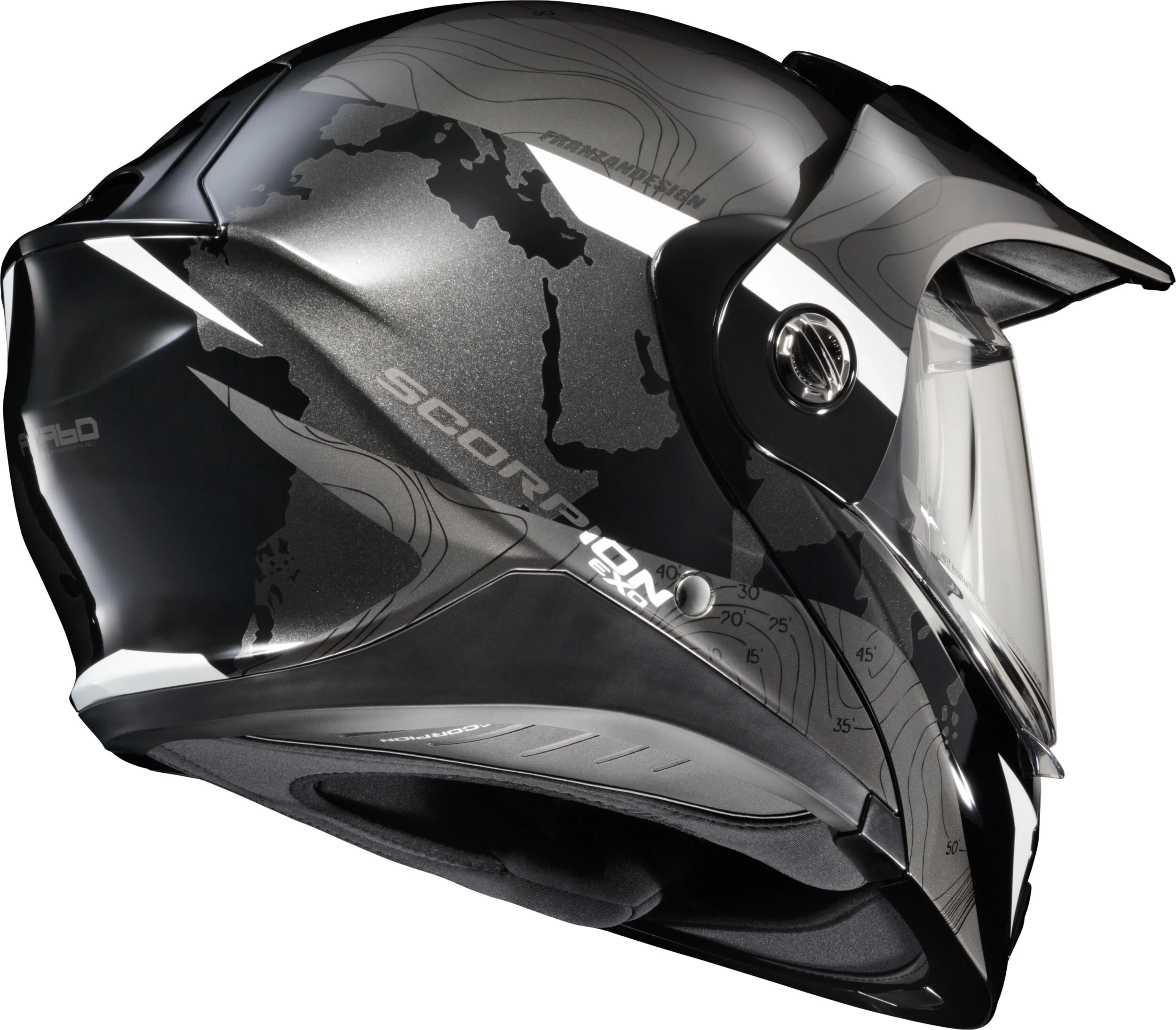 SCORPION EXO EXO-AT960 Modular Helmet Topographic