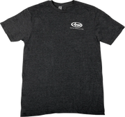 Dark gray Arai Helmets racing specialties t-shirt with white logo on chest