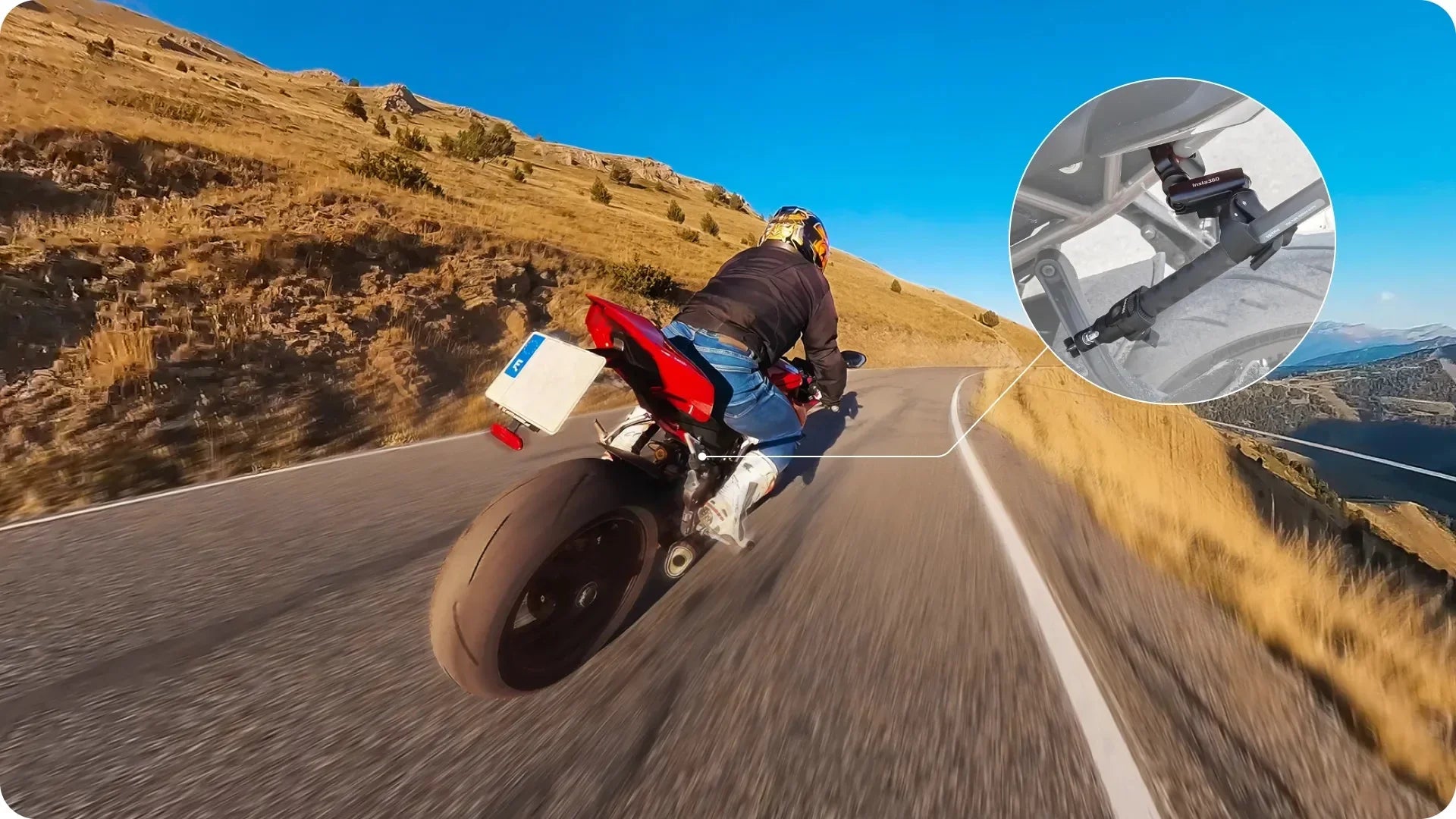 Insta360 Motorcycle Selfie Stick Support Clamp
