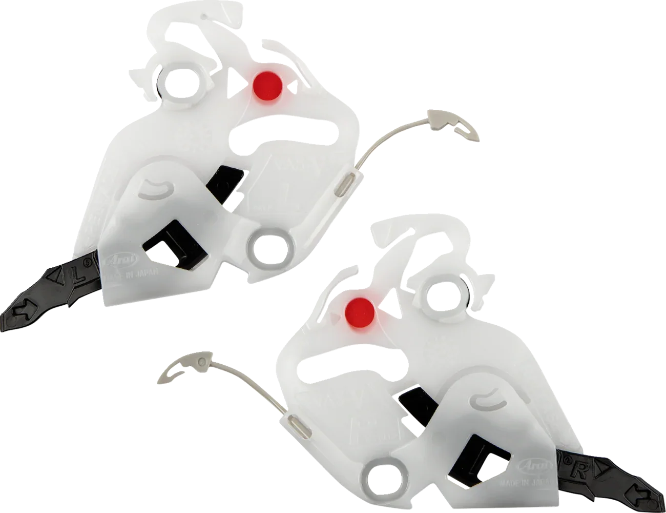 Arai VAS-V helmet visor release mechanism, left and right, made in Japan