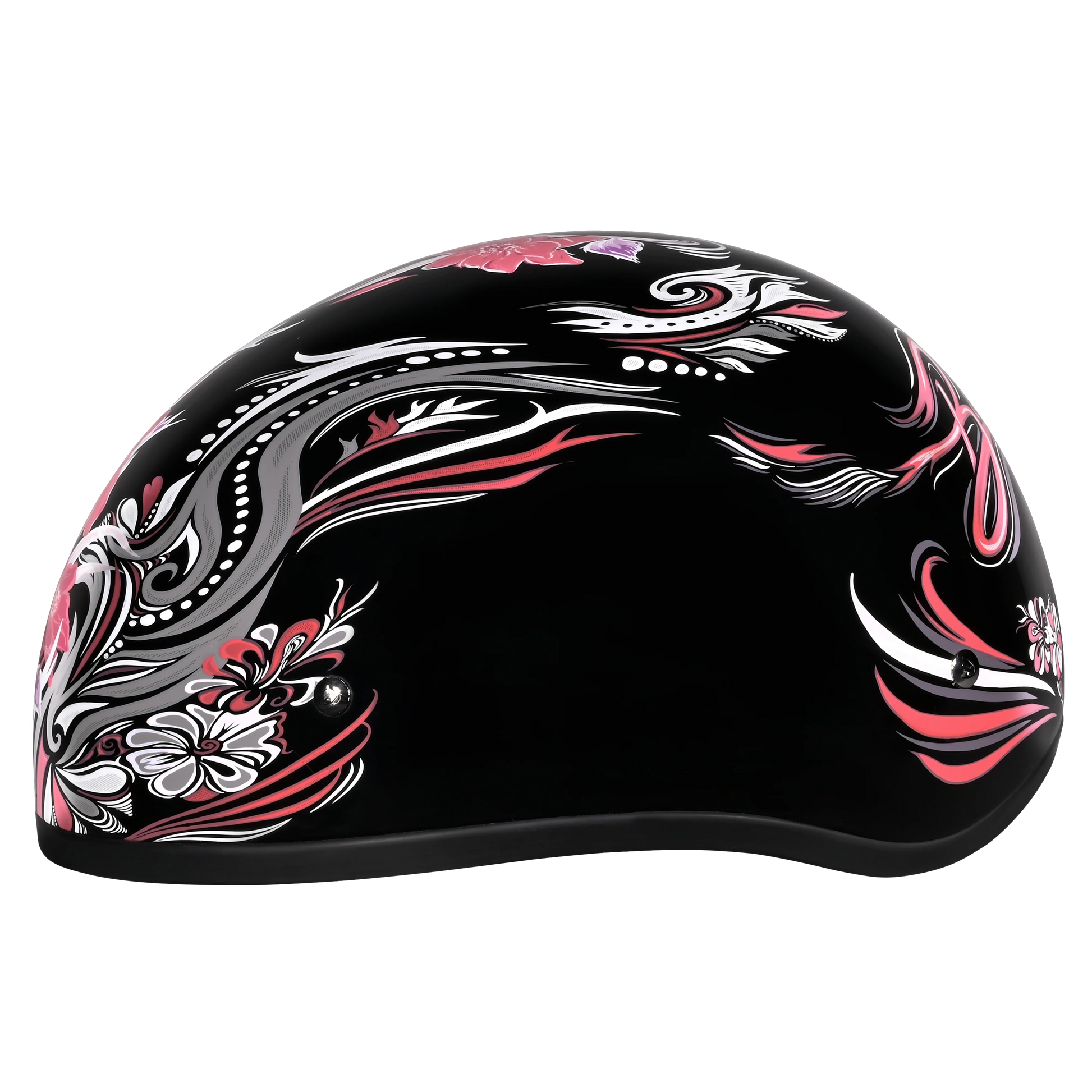 Daytona Helmets DOT Approved Daytona Motorcycle Half Face Helmet - Skull Cap Graphics for Men & Women, Scooters, ATVs, UTVs & Choppers - W/ Boss Bitch