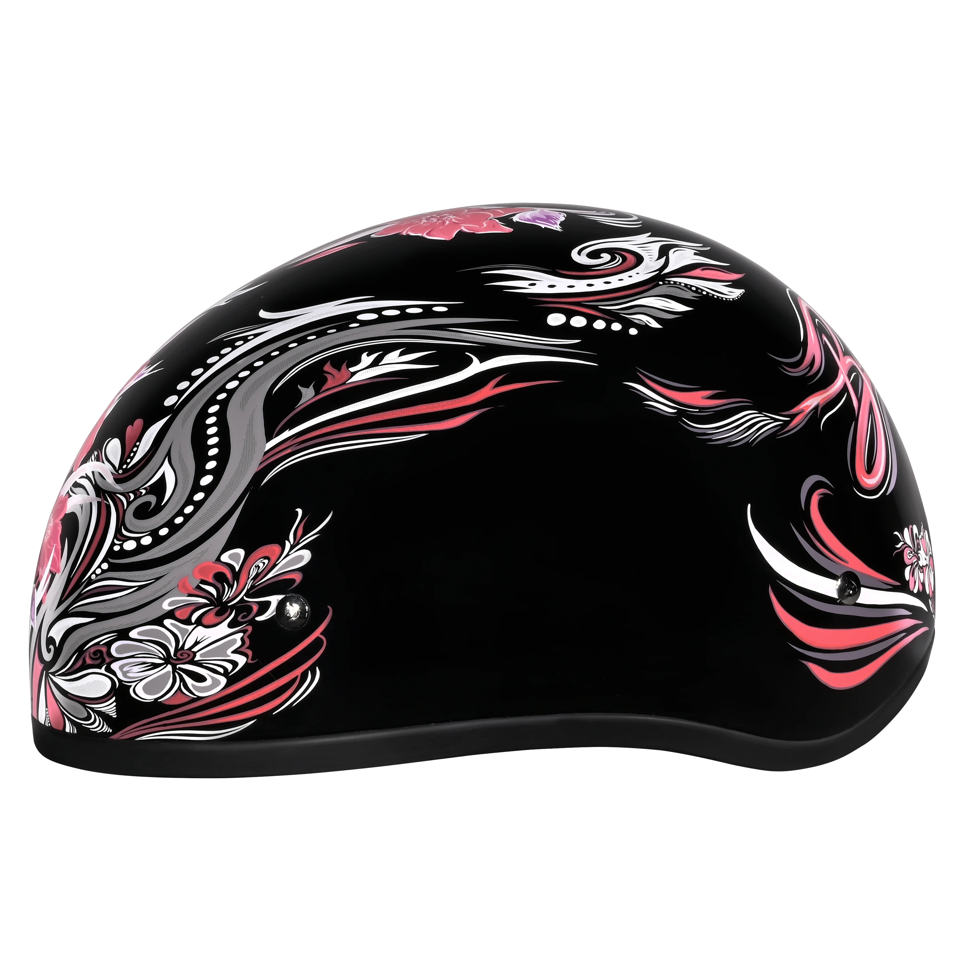 Daytona Helmets DOT Approved Daytona Motorcycle Half Face Helmet - Skull Cap Graphics for Men & Women, Scooters, ATVs, UTVs & Choppers - W/ Boss Bitch