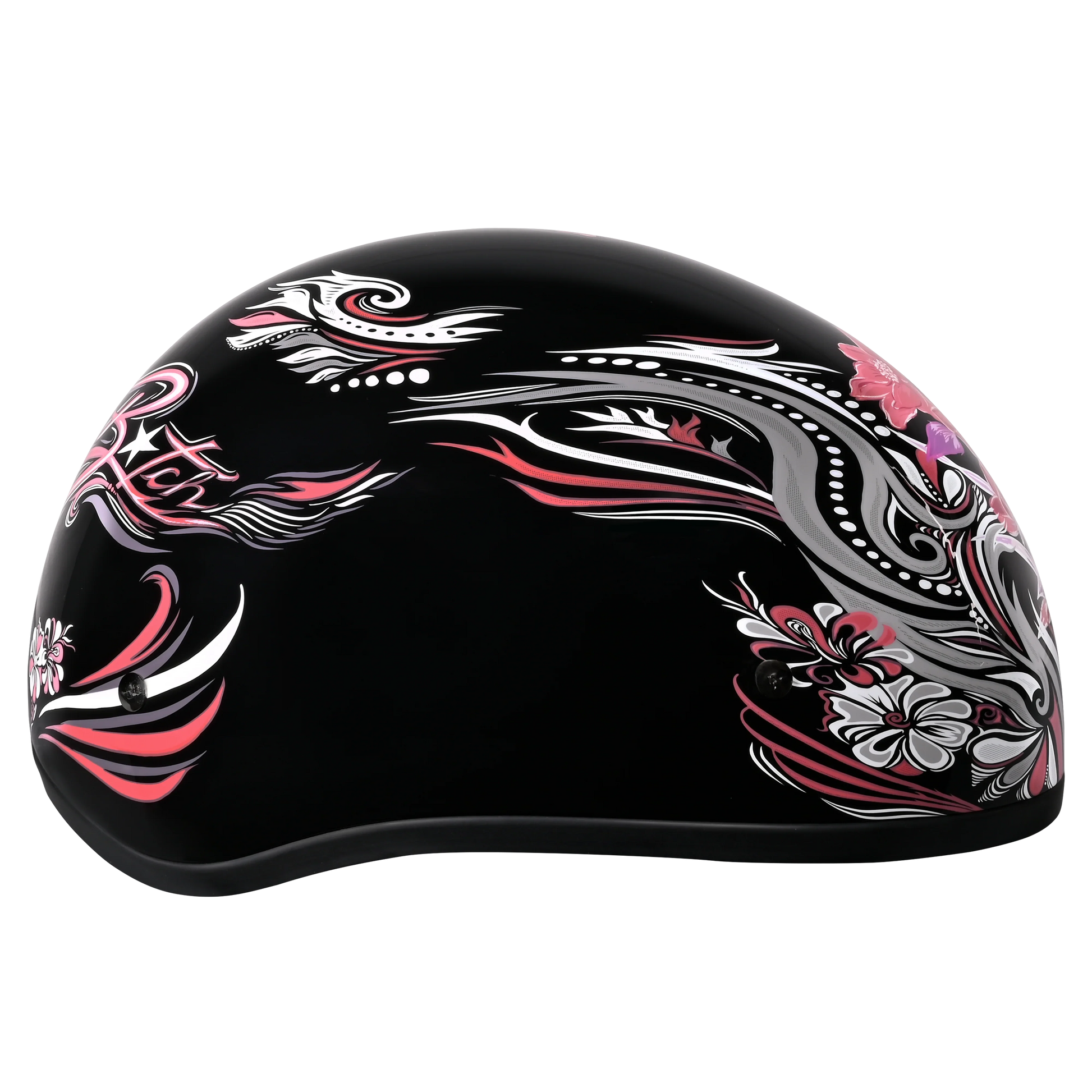 Daytona Helmets DOT Approved Daytona Motorcycle Half Face Helmet - Skull Cap Graphics for Men & Women, Scooters, ATVs, UTVs & Choppers - W/ Boss Bitch