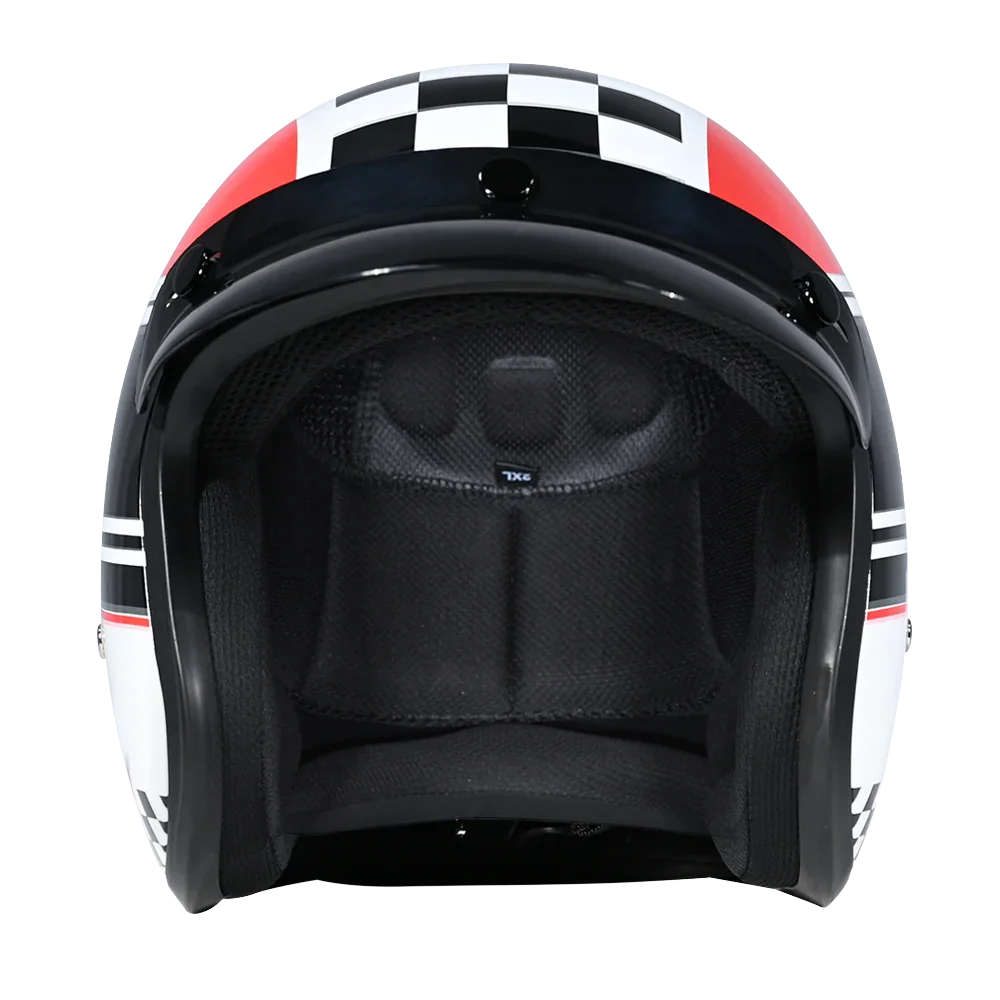 Daytona Helmets DOT Approved Daytona Cruiser Open Face Motorcycle Helmet - Men, Women & Youth - With Visor & Graphics - W/ Daytona Classic