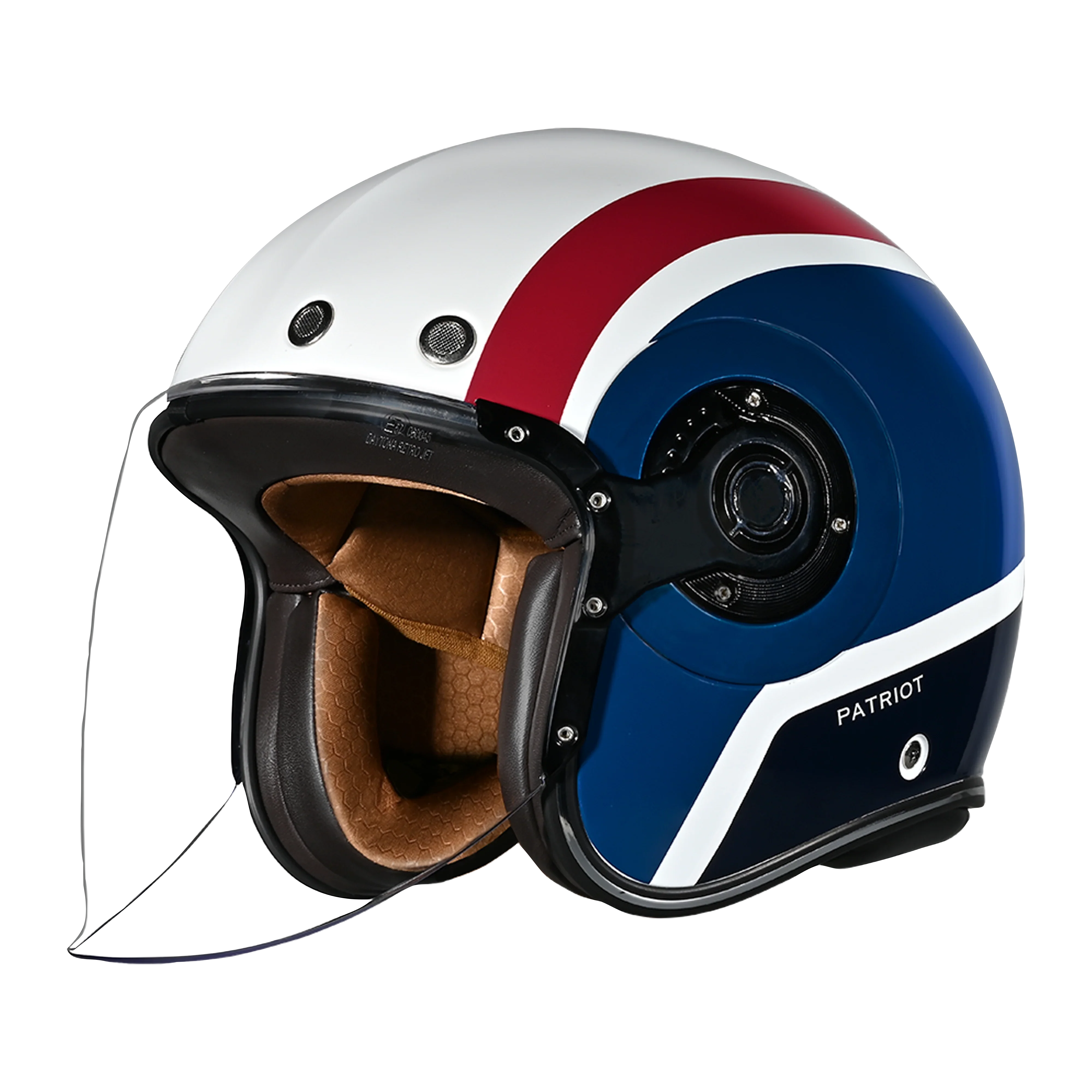 Daytona Helmets D.O.T. & ECE Daytona Retro Jet- W/ Patriot
