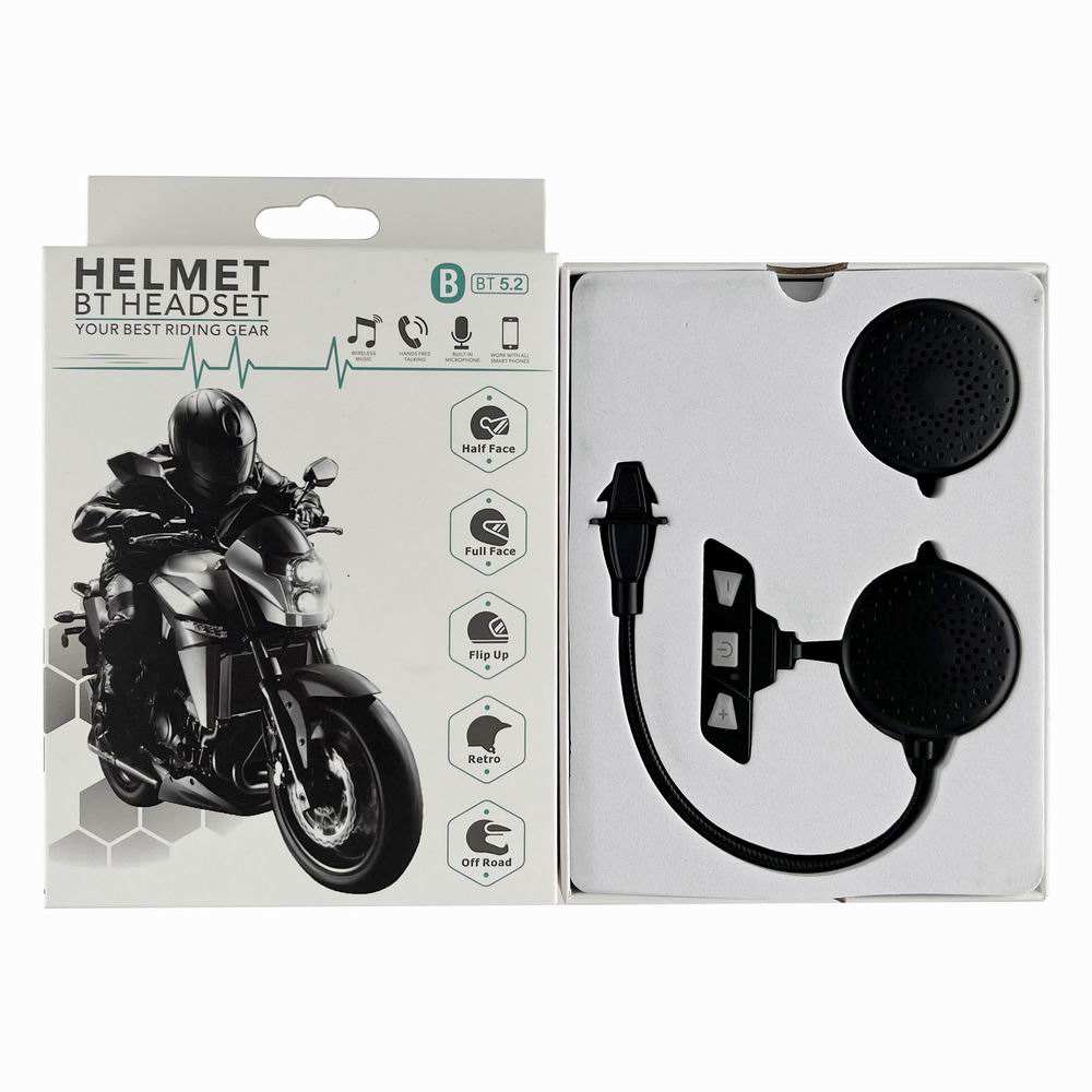 Intercom Bluetooth Headset for Open-Face Helmets- Single Pack