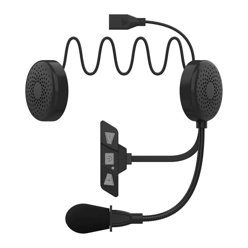 Intercom Bluetooth Headset for Open-Face Helmets- Single Pack