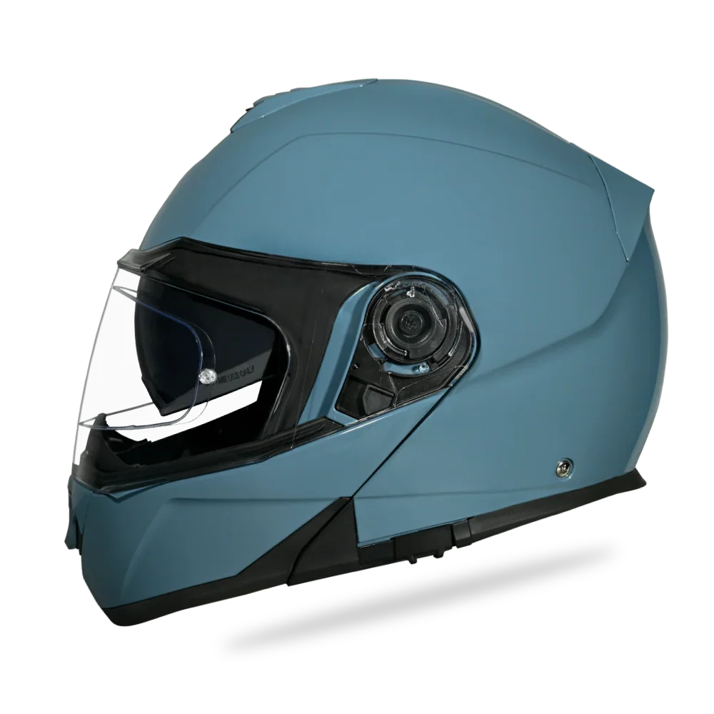 Daytona Helmets Daytona Glide Modular Motorcycle Helmet - DOT Approved, Bluetooth Ready, Dual Visor, Men/Women/Youth- Shark Blu