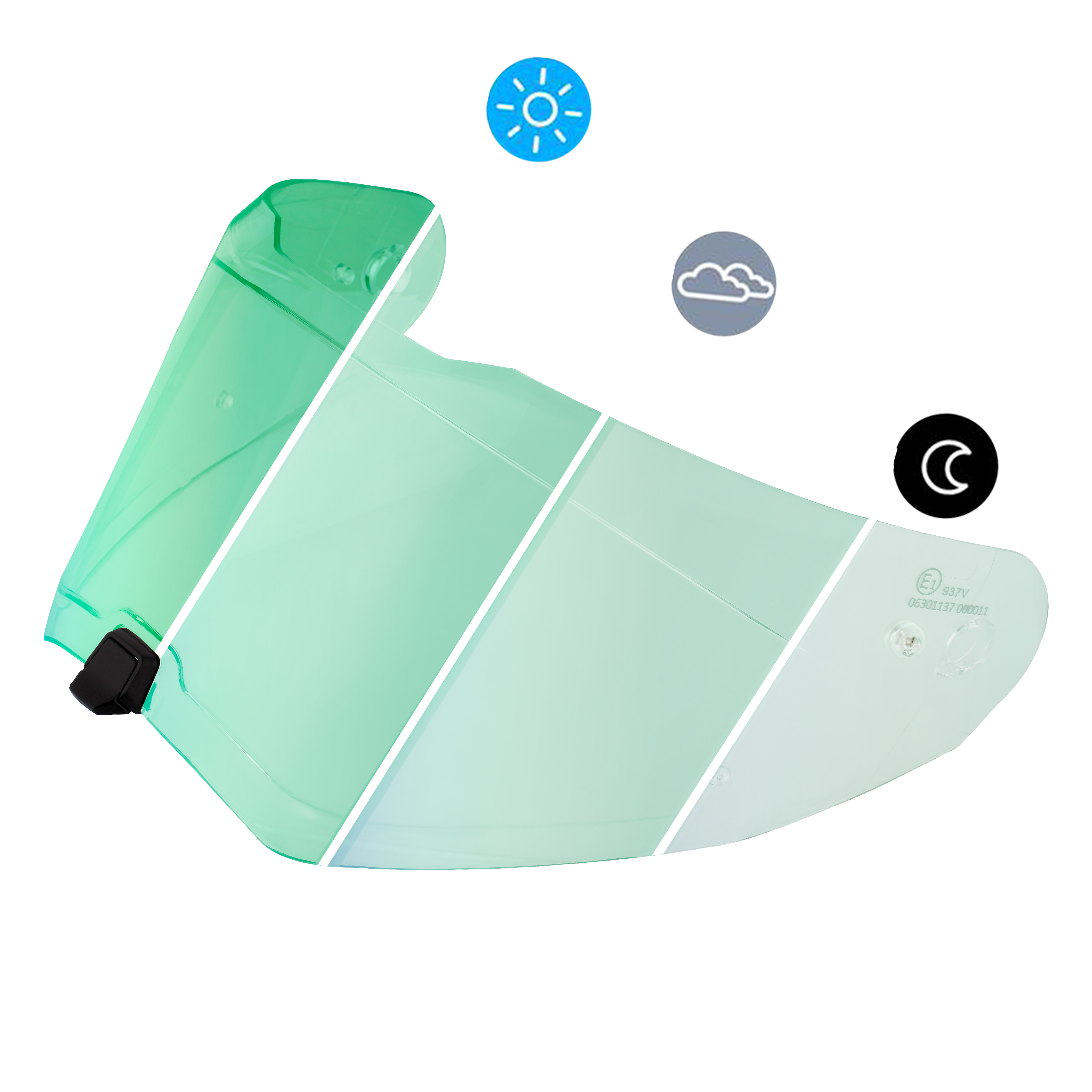 Legacy Shield Outer- Photochromic Green