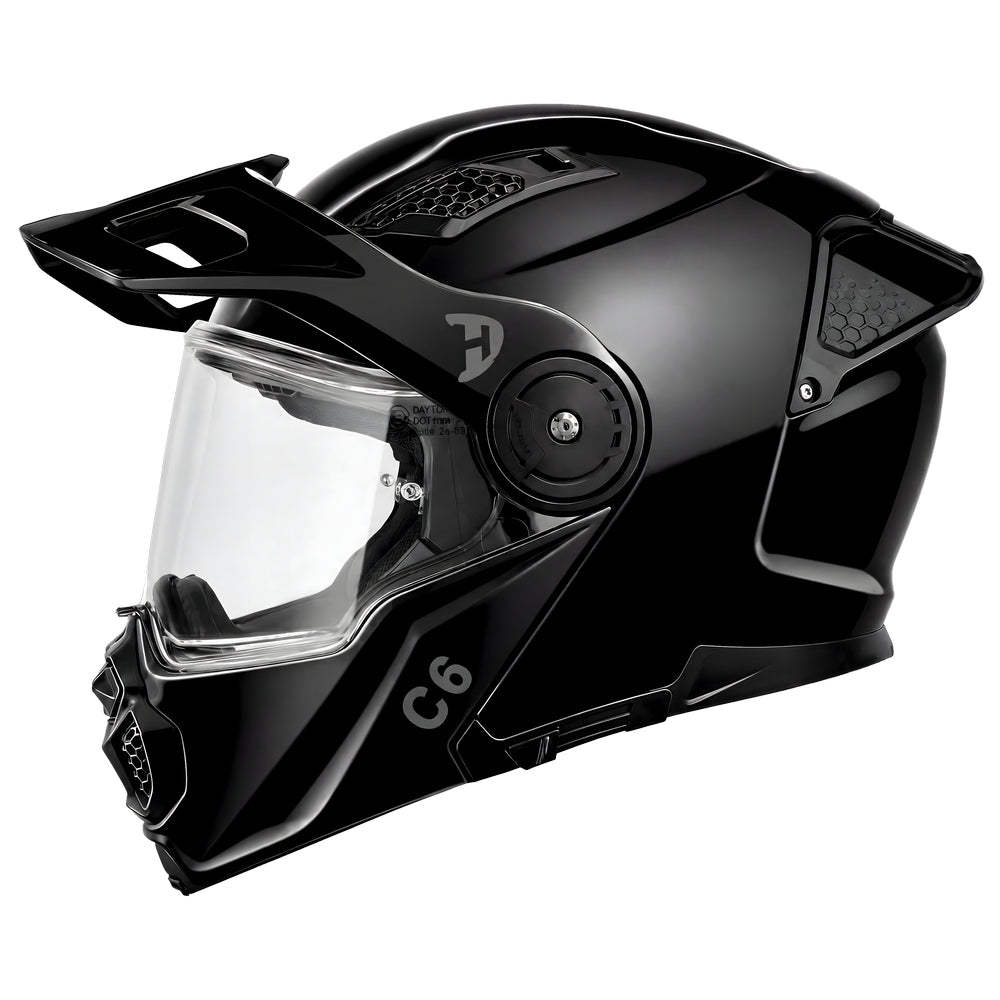 D.O.T. & ECE Daytona C6 Modular Helmet- Hi-Gloss Black