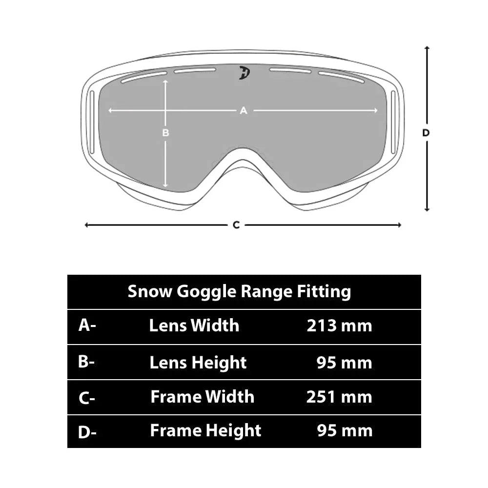 Daytona Helmets Daytona Snow Goggle Range (Includes 1 x Magnetic Frame, 3 x Magnetic Lens, 1 x Goggles Dust Cover)