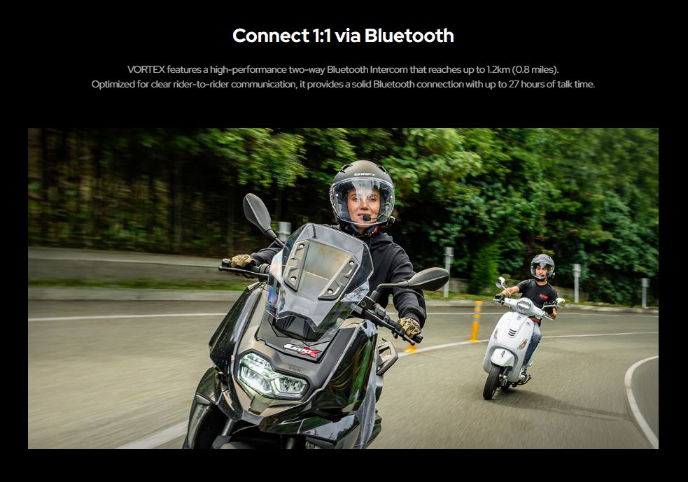 SENA Vortex Bluetooth Intercom Helmet Headset- DUAL Pack