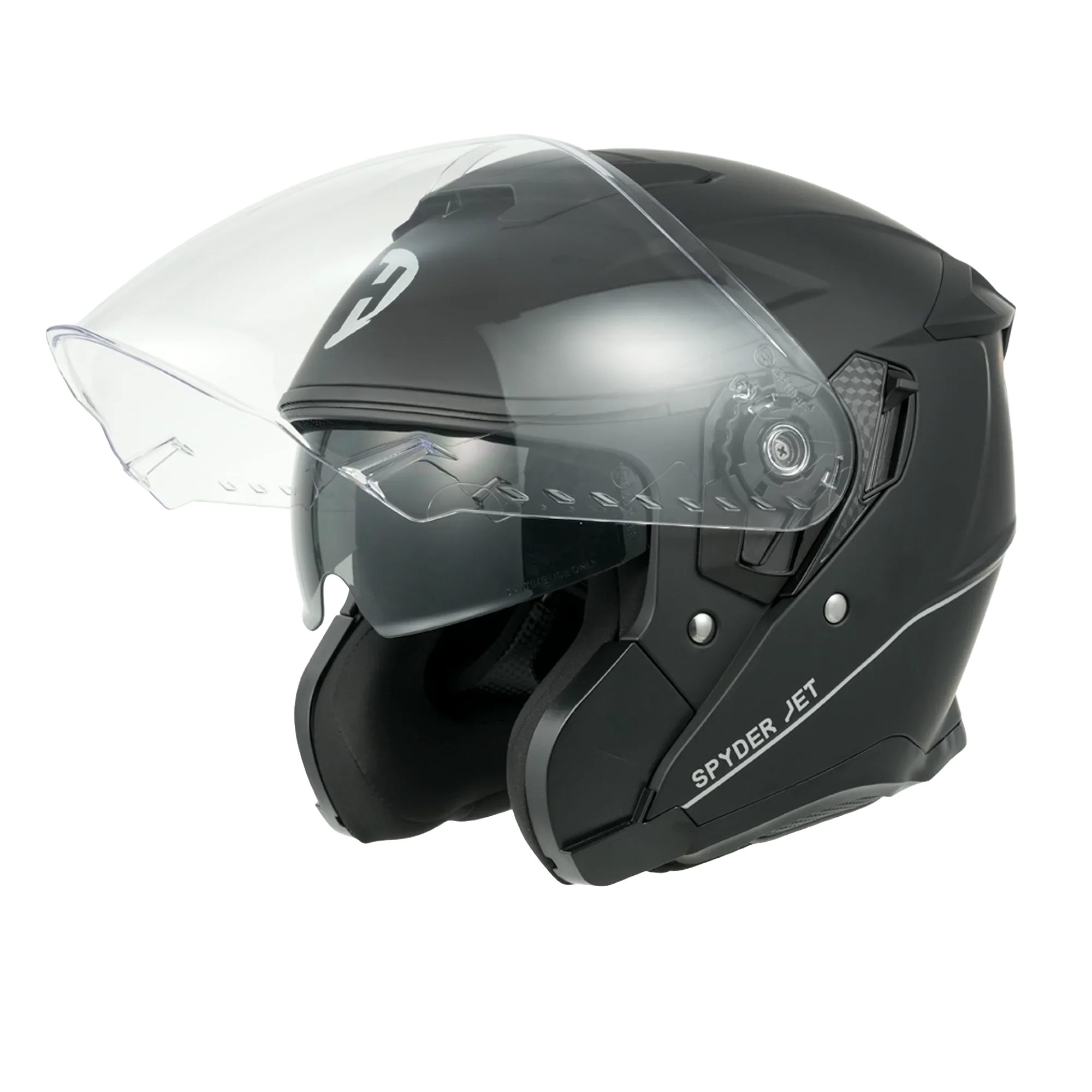 Daytona Helmets D.O.T. & ECE Daytona Spyder Jet- Dull Black