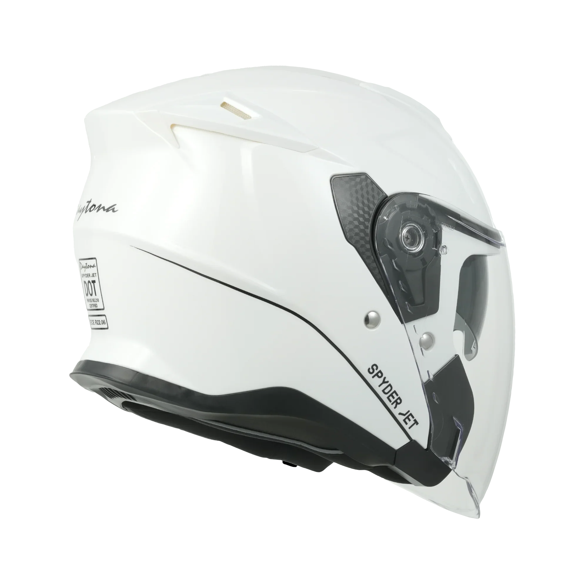 Daytona Helmets D.O.T. & ECE Daytona Spyder Jet- Hi-Gloss White