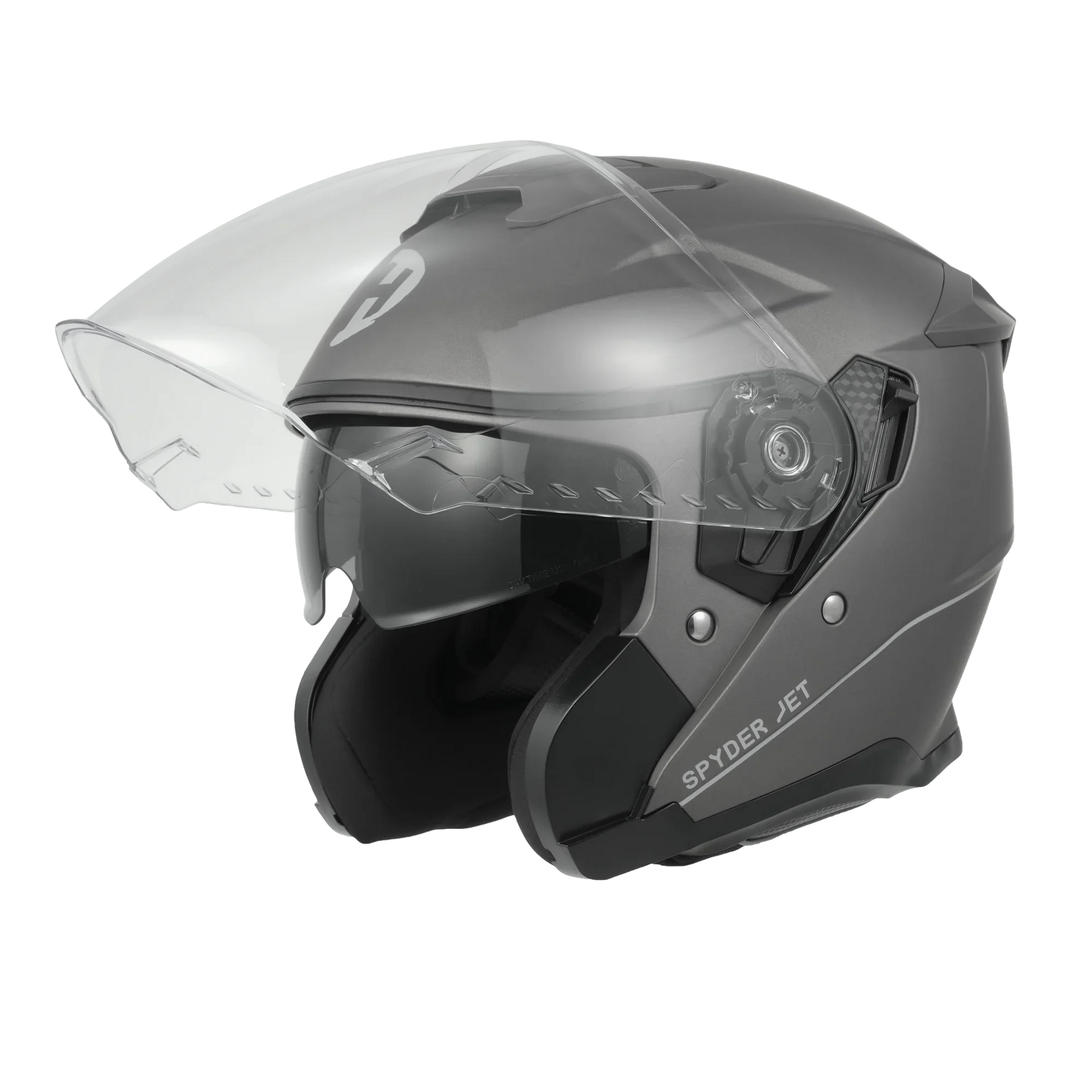 Daytona Helmets D.O.T. & ECE Daytona Spyder Jet- Gun Metal Grey Dull Metallic