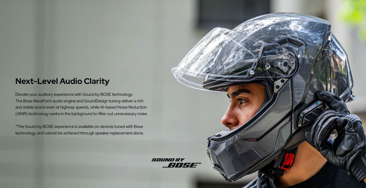 SENA Spider X Slim Intercom Bluetooth Helmet Headset Sound by BOSE Single Pack