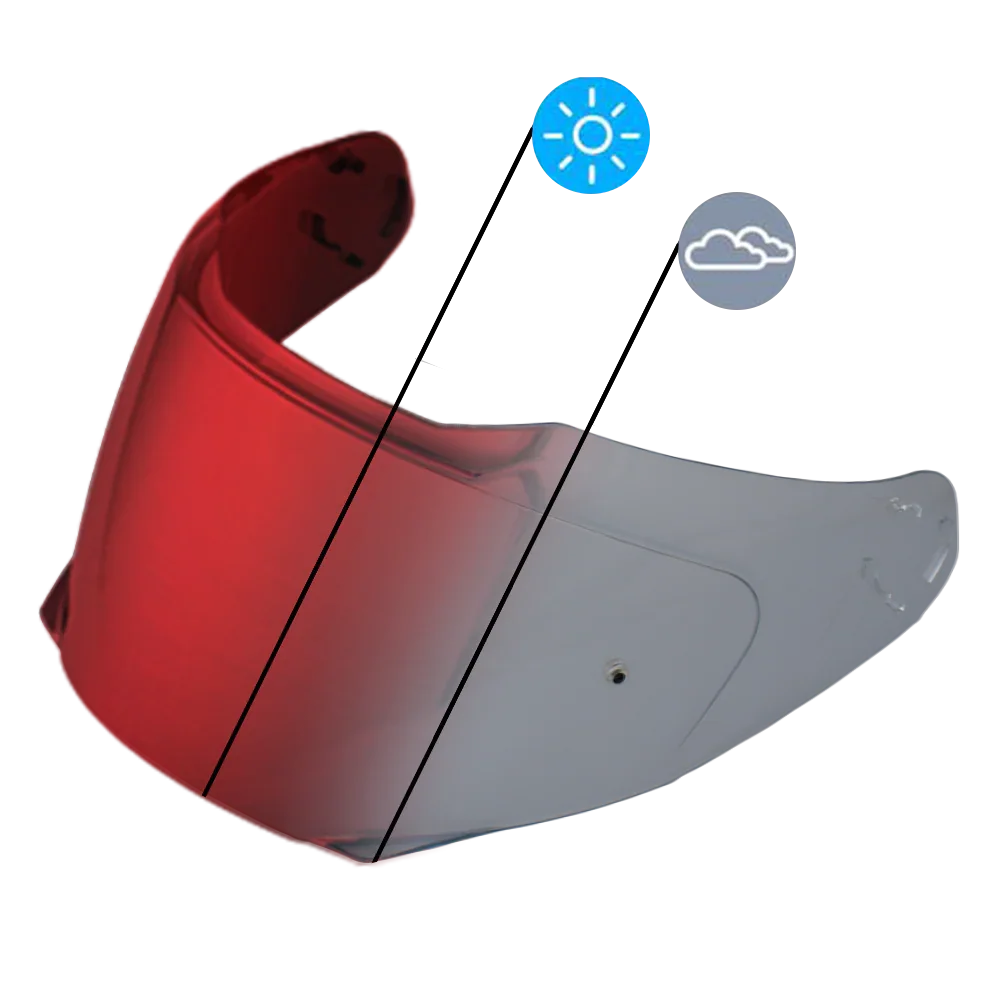 Daytona Helmets Detour Shield Outer- Photochromic Red