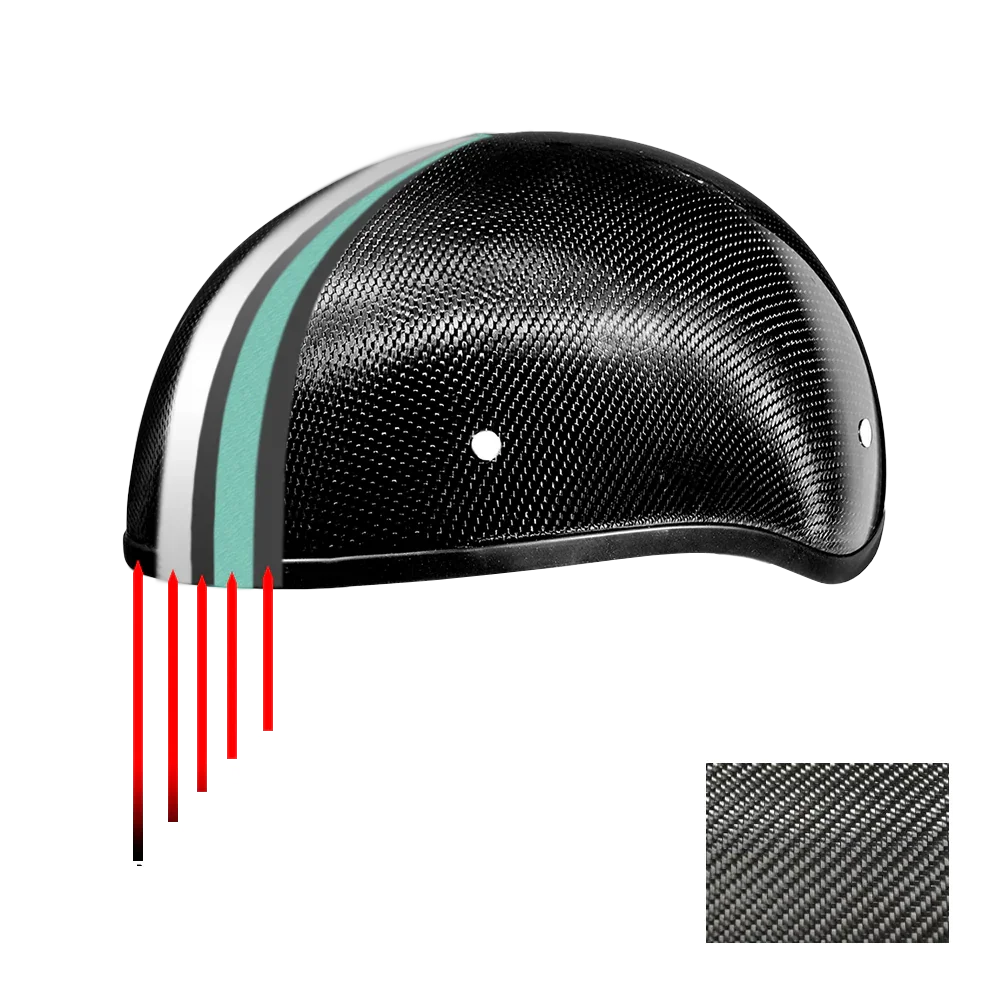 Daytona Helmets D.O.T. Daytona Skull Cap- Grey Carbon Fiber