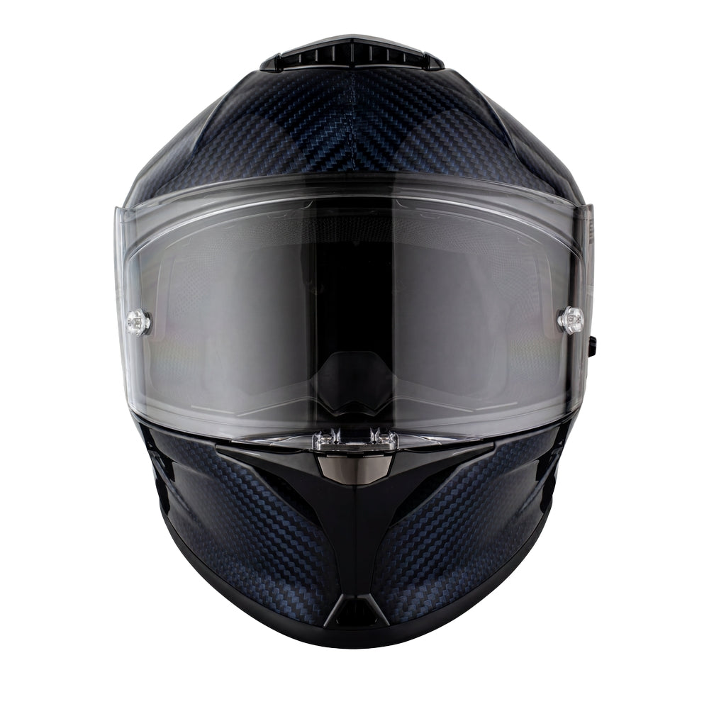 D.O.T. & ECE Daytona Viper Full Face Helmet- Blue Carbon Fiber