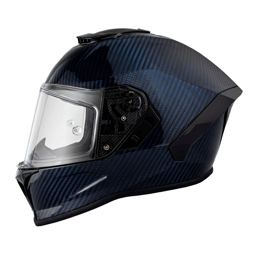 D.O.T. & ECE Daytona Viper Full Face Helmet- Blue Carbon Fiber