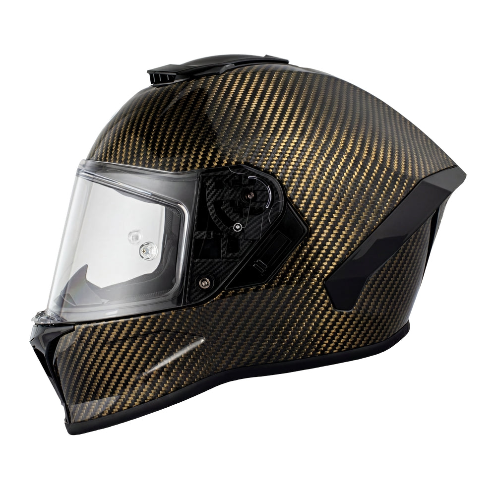 D.O.T. & ECE Daytona Viper Full Face Helmet- Gold Carbon Fiber