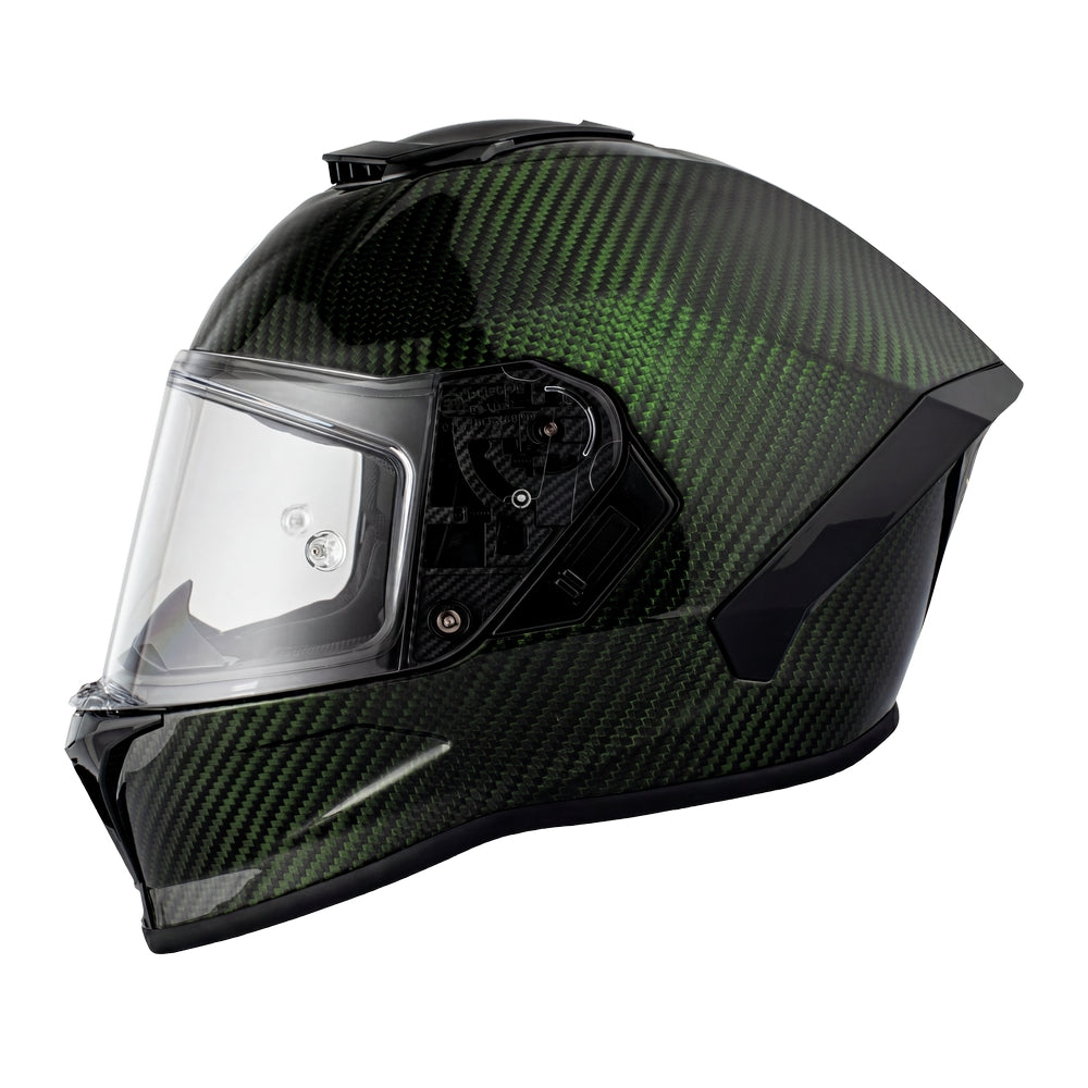 D.O.T. & ECE Daytona Viper Full Face Helmet- Green Carbon Fiber
