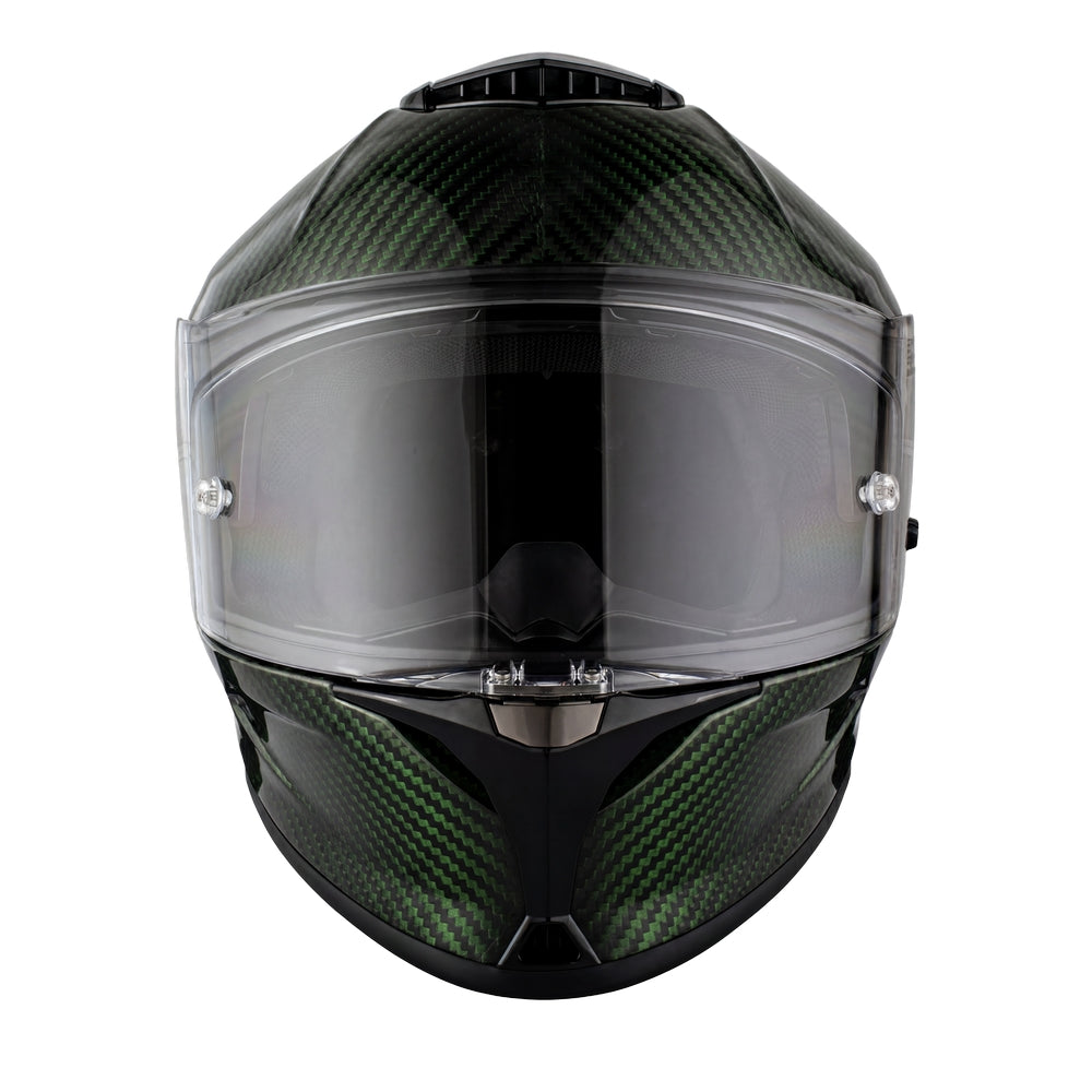 D.O.T. & ECE Daytona Viper Full Face Helmet- Green Carbon Fiber