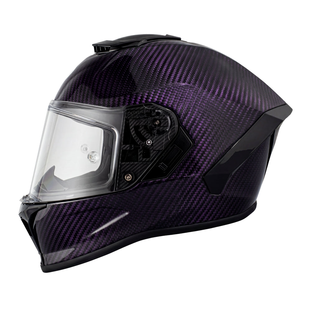 D.O.T. & ECE Daytona Viper Full Face Helmet- Purple Carbon Fiber