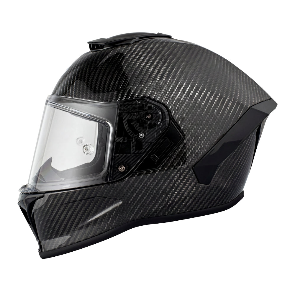 D.O.T. & ECE Daytona Viper Full Face Helmet- Silver Carbon Fiber