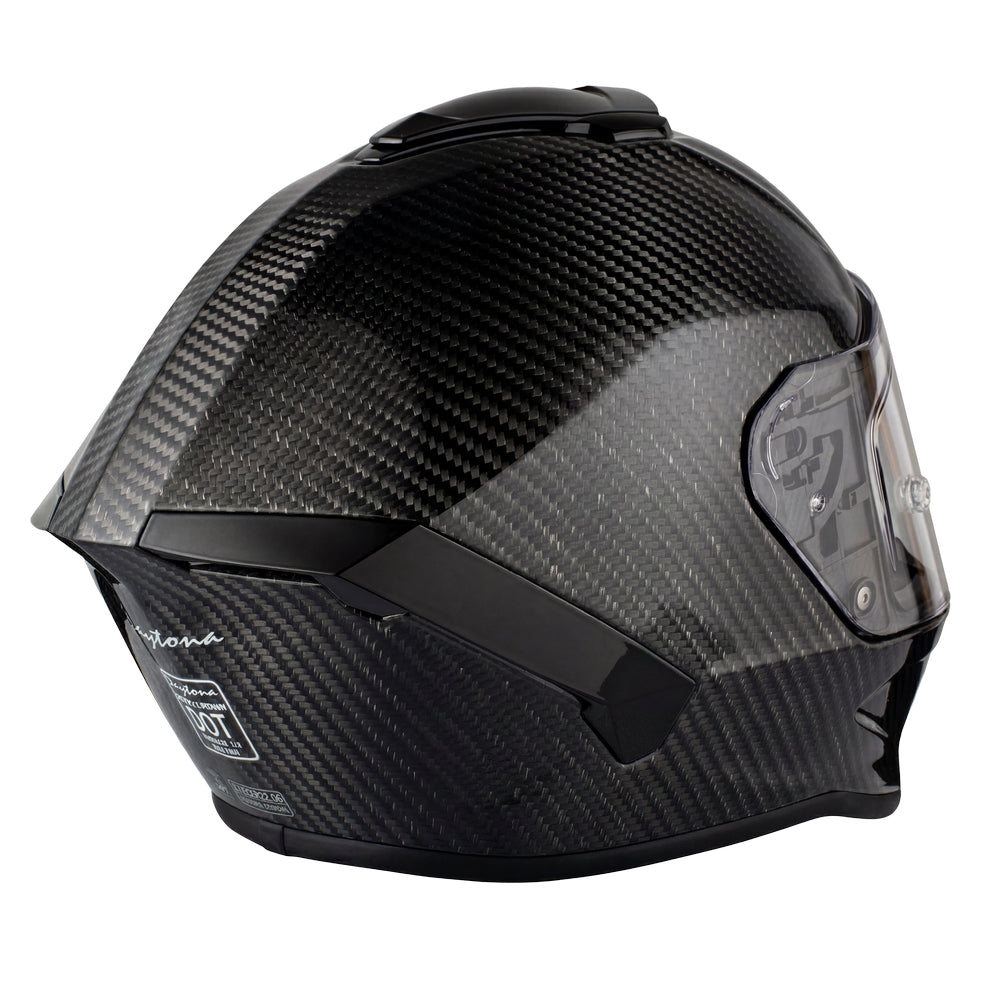 D.O.T. & ECE Daytona Viper Full Face Helmet- Silver Carbon Fiber